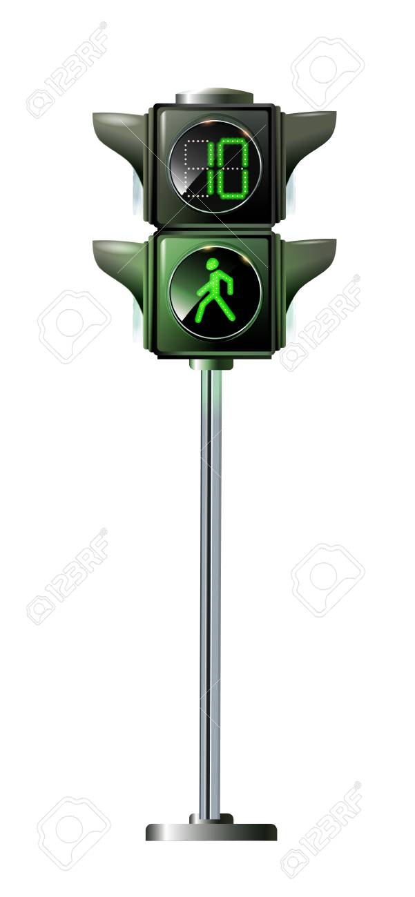 信号機 白い背景に孤立したおもちゃ のイラスト素材 ベクタ Image