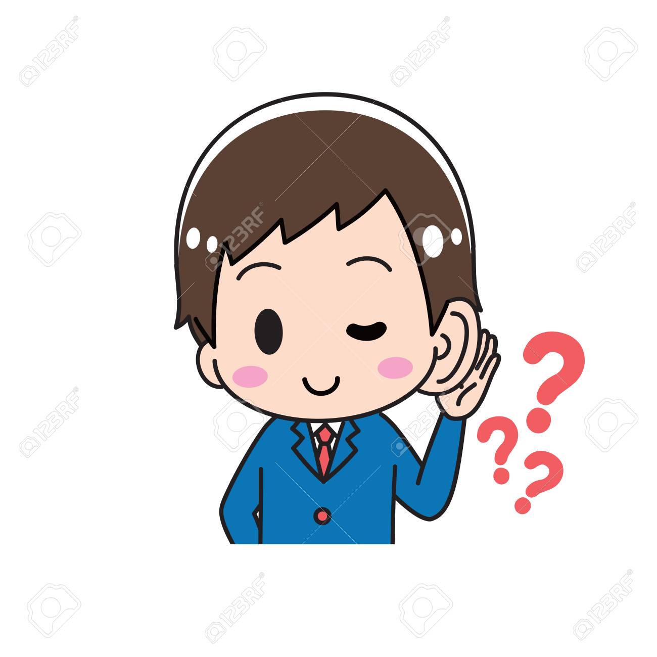 Listening Boy Student Royalty Free SVG, Cliparts, Vectors, and Stock  Illustration. Image 126034015., image size:1300x1300