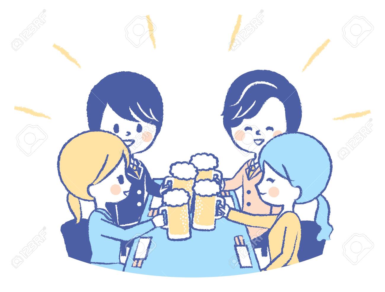 飲み会のイラストのイラスト素材 ベクタ Image 飲み会のイラストのイラスト素材 ベクタ Image