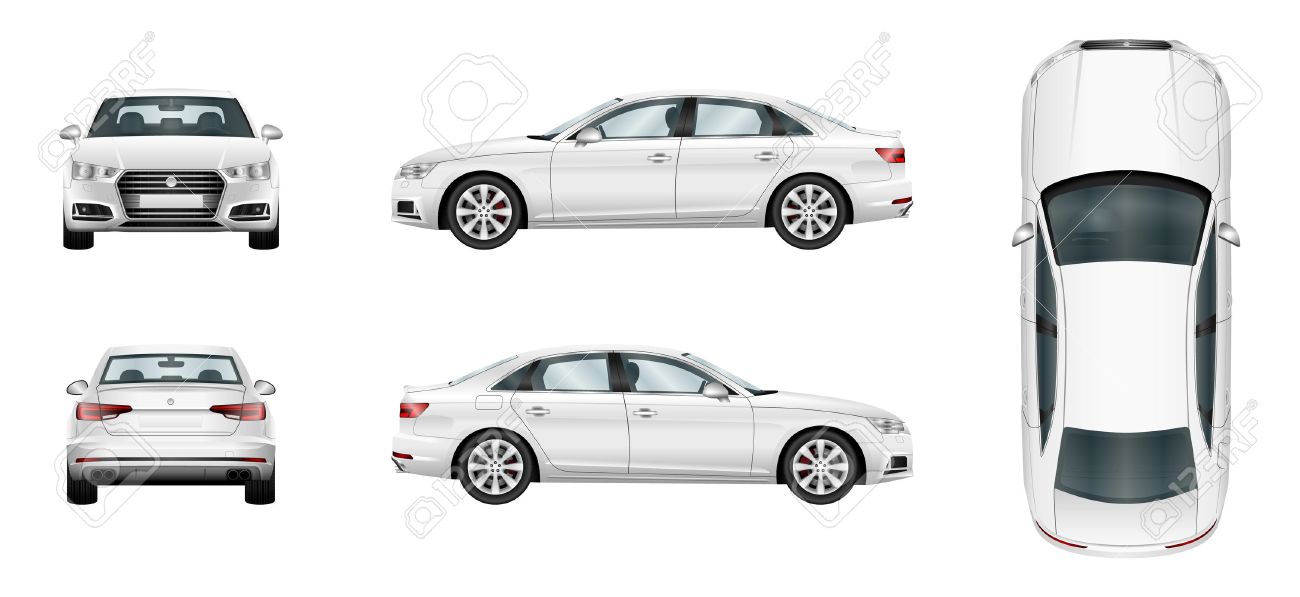 Car vector template on white background. Business sedan isolated. Separate groups and layers. - 64825298 Car vector template on white background. Business sedan isolated. Separate groups and layers. - 64825298