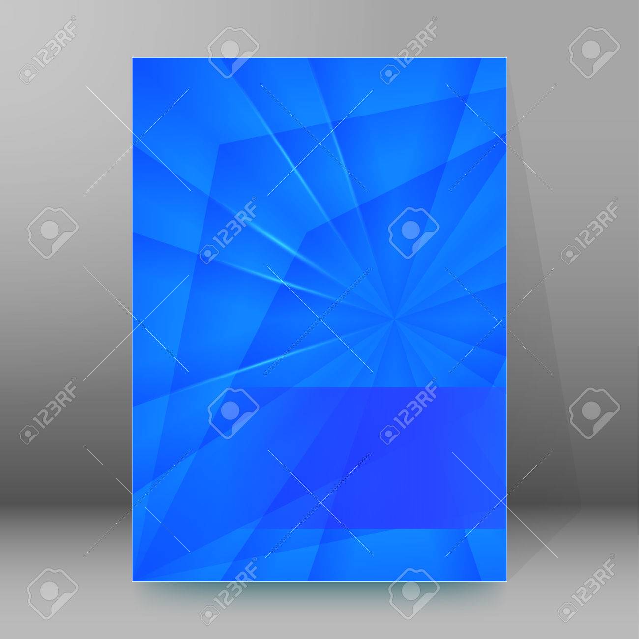 blue background advertising brochure design elements crystal elegant flyer blue