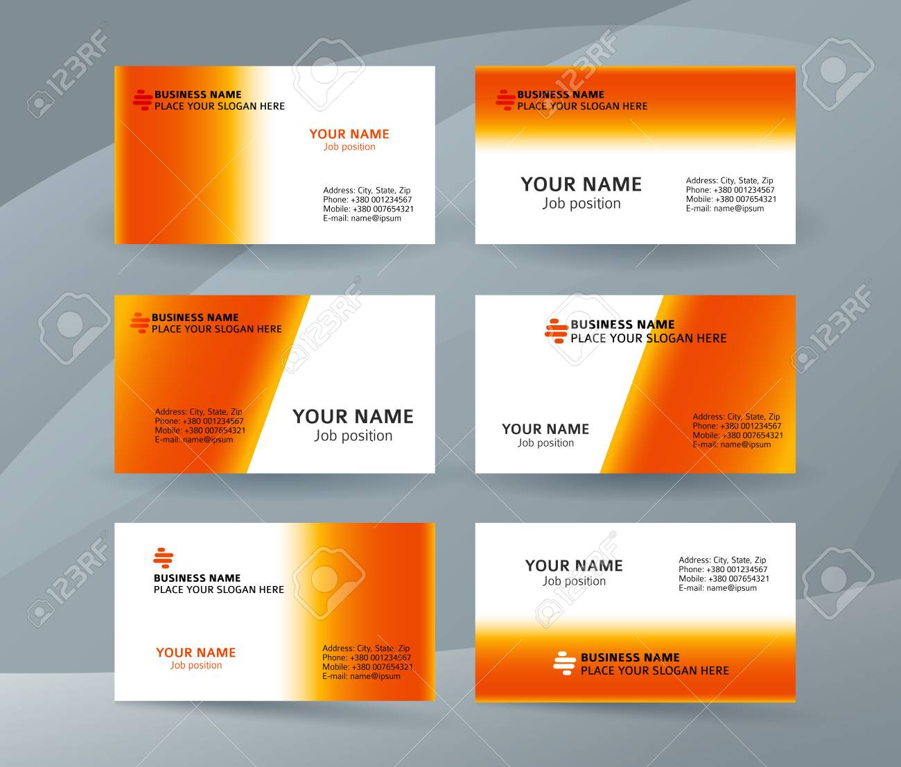 abstract professional and designer business card template or 10 business card template