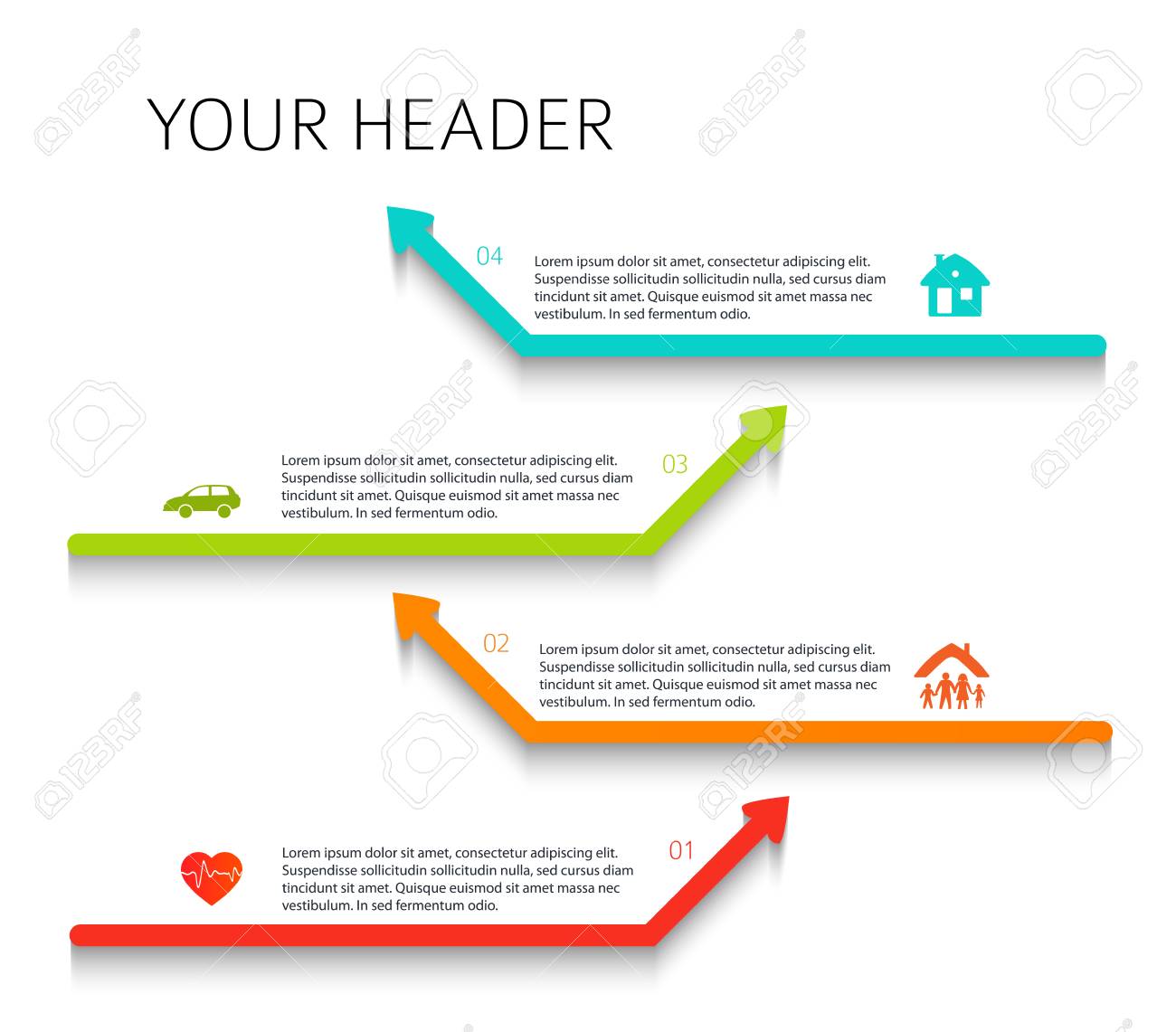 Molde Da Apresentacao Do Negocio Do Fundo Do Estilo Da Seta Dos Elementos Do Projeto Ilustracao Vetorial Eps 10 Para Servico De Processo De Grafico Sua Empresa Infografico De Industria Banners Layout