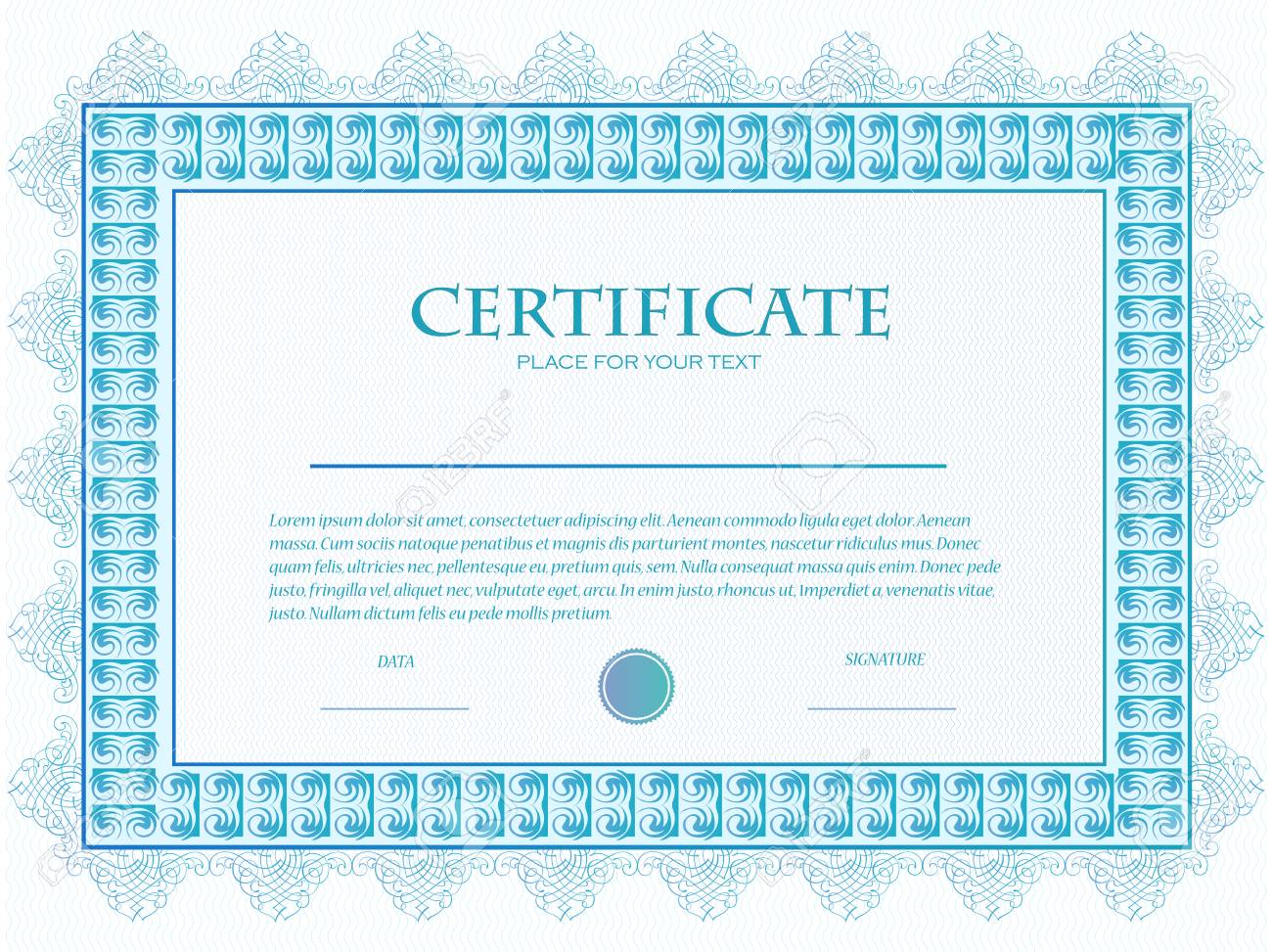 illustration of a custom certificate template with guilloche stock vector 79330351 - Customizable Certificate Template illustration of a custom certificate template with guilloche stock vector 79330351 - Customizable Certificate Template