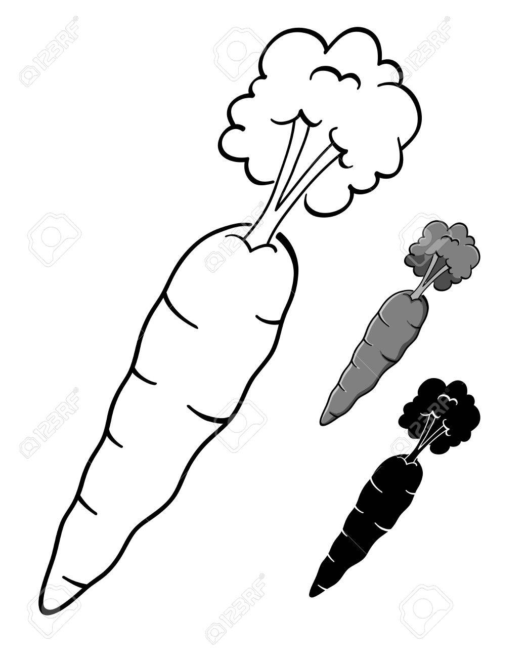 ニンジンのシルエットのイラスト素材 ベクタ Image 24170229