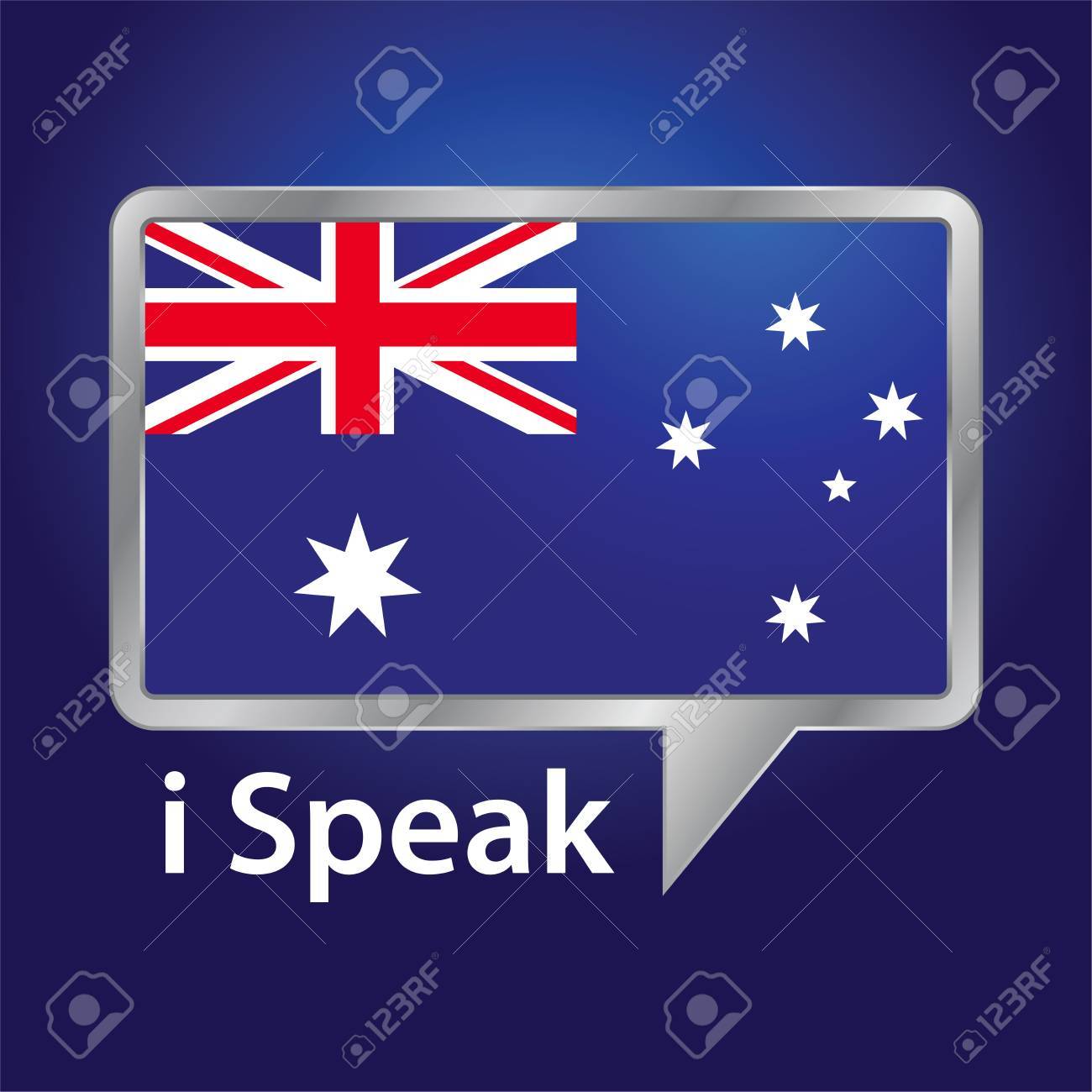 Vector Stock Of Australia Flag Inside Speech Bubble, Australian English Language Royalty Free Vectors, And Stock Illustration. Image