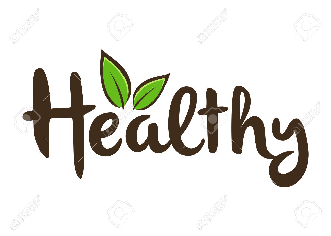 vector stock of healthy word custom lettering typography art typography art