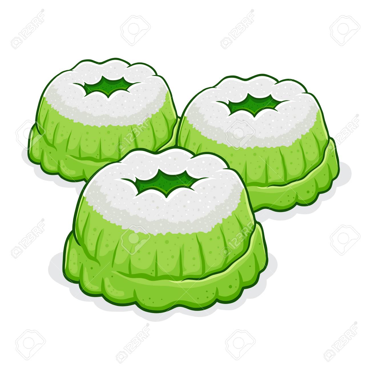 Vector Stock Of Putu Ayu Indonesian Traditional Food Made From Flour Pandan Coconut Milk And Sugar With Shredded Coconut On Top Royalty Free Cliparts Vectors And Stock Illustration Image 92743596