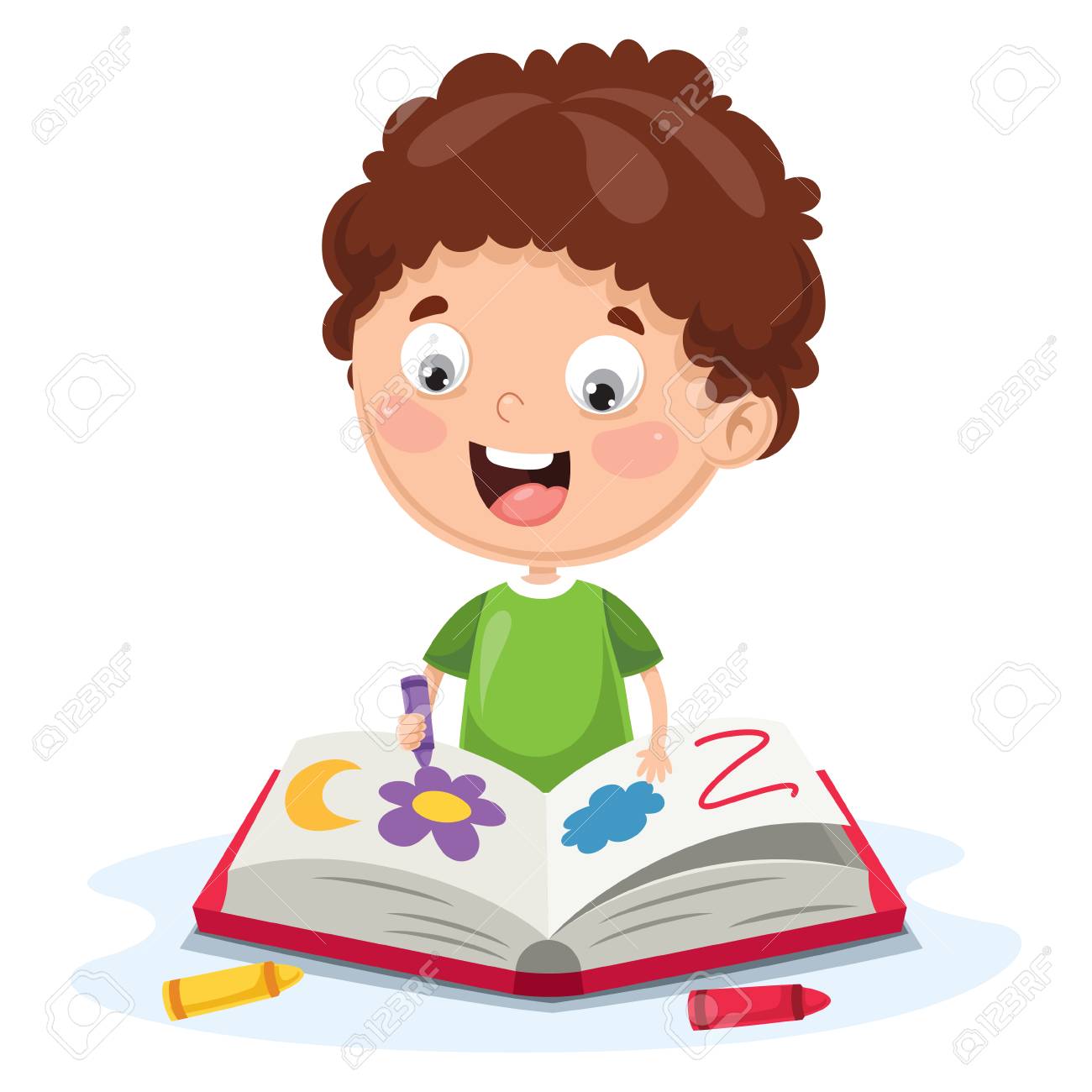 Download Vector Illustration Of A Kid Coloring Book Royalty Free Cliparts Vectors And Stock Illustration Image 96925485