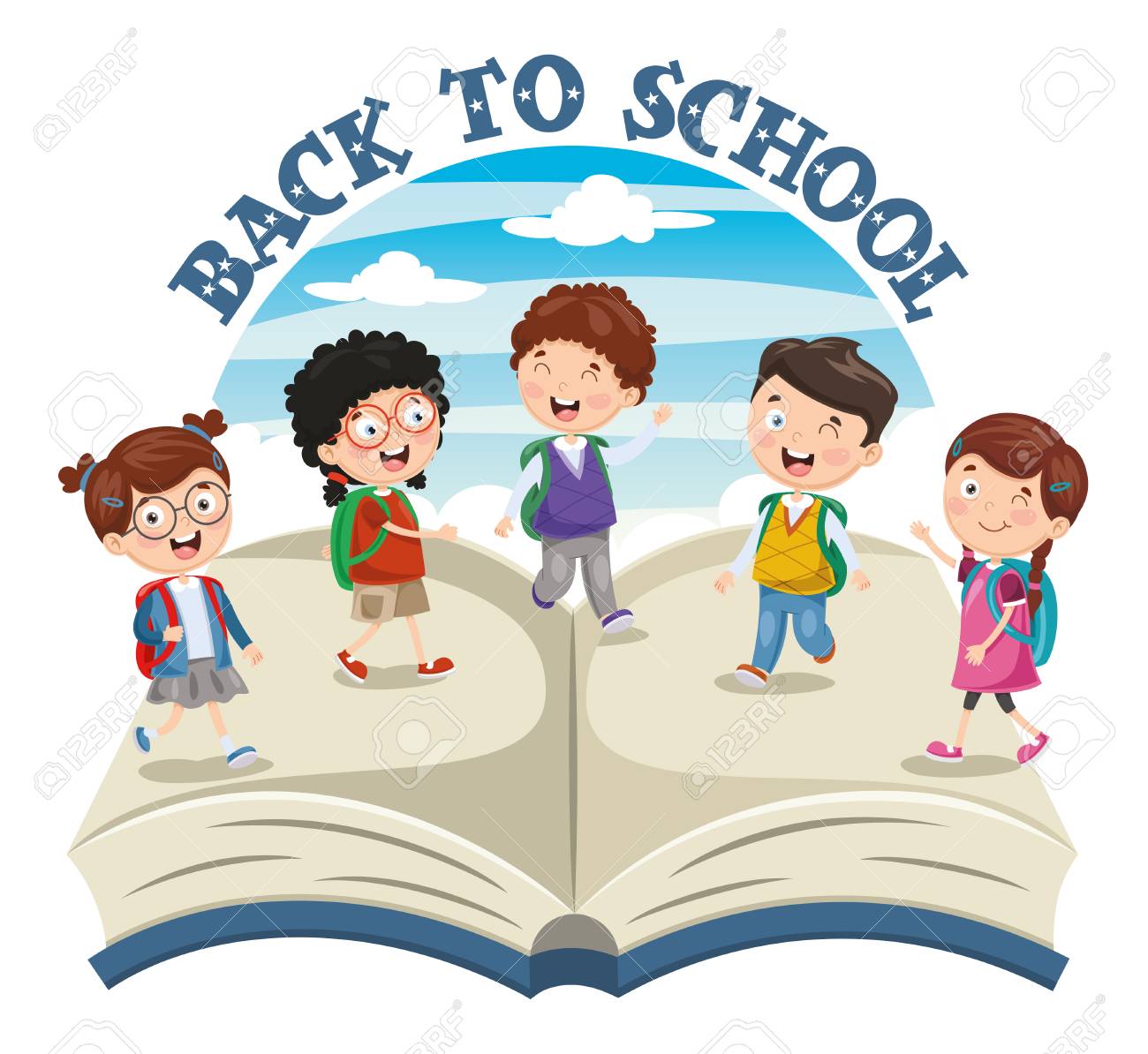 Vector Illustration Of Back To School Children Royalty Free Cliparts Vectors And Stock Illustration Image Vector Illustration Of Back To School Children Royalty Free Cliparts Vectors And Stock Illustration Image