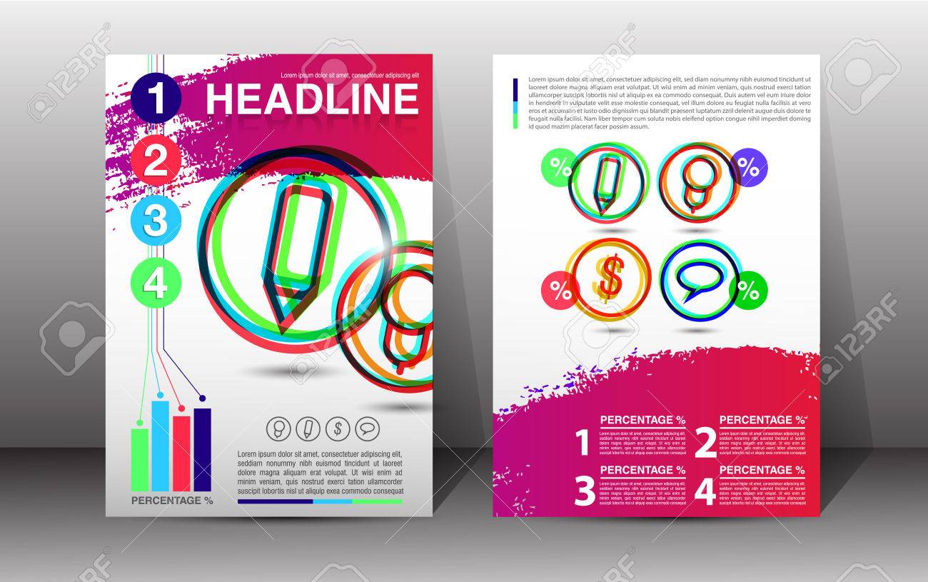 flyer brochure booklet design templates front and back side