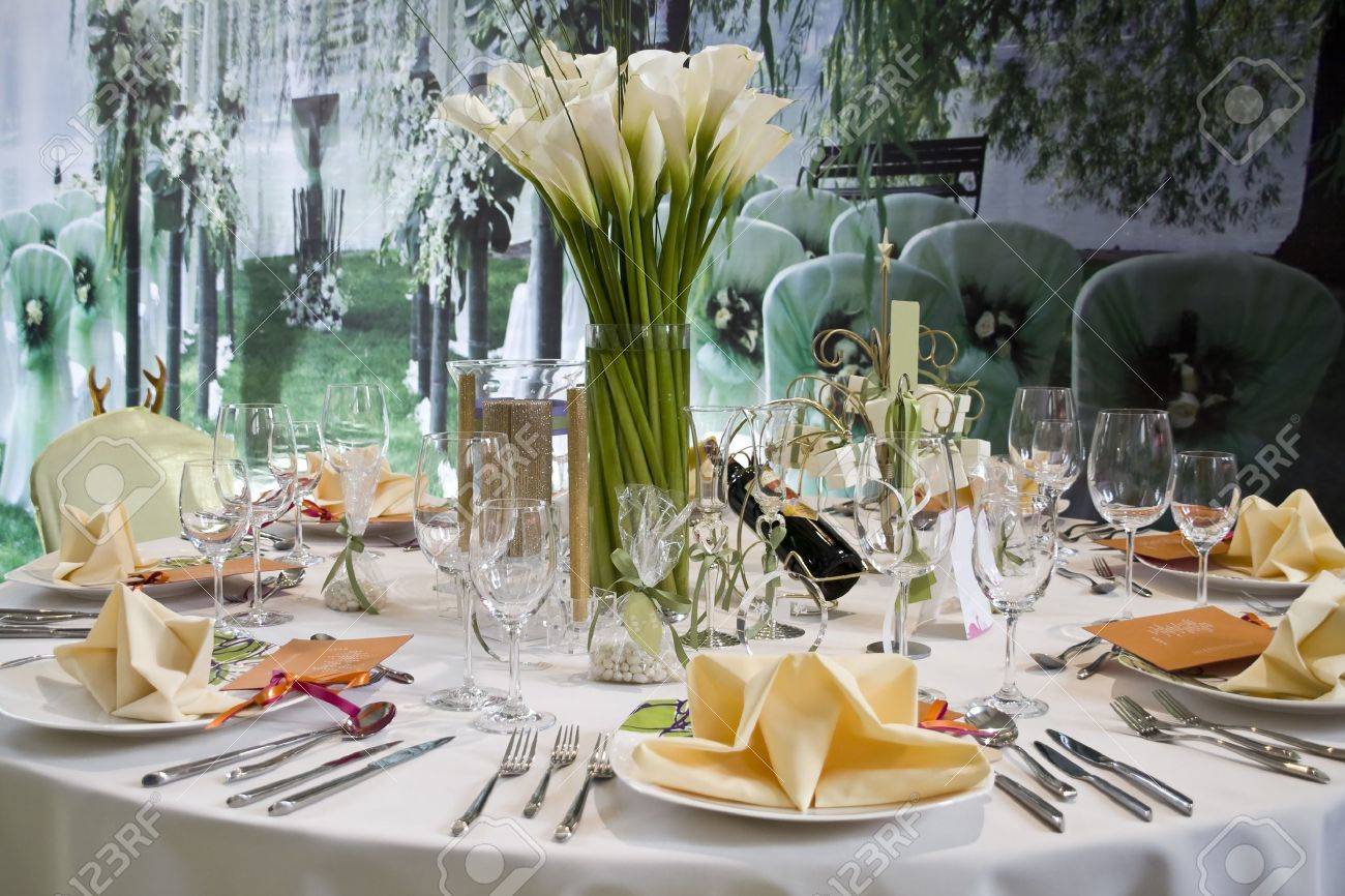 banquet table setting for wedding in china stock photo picture and wedding banquet table