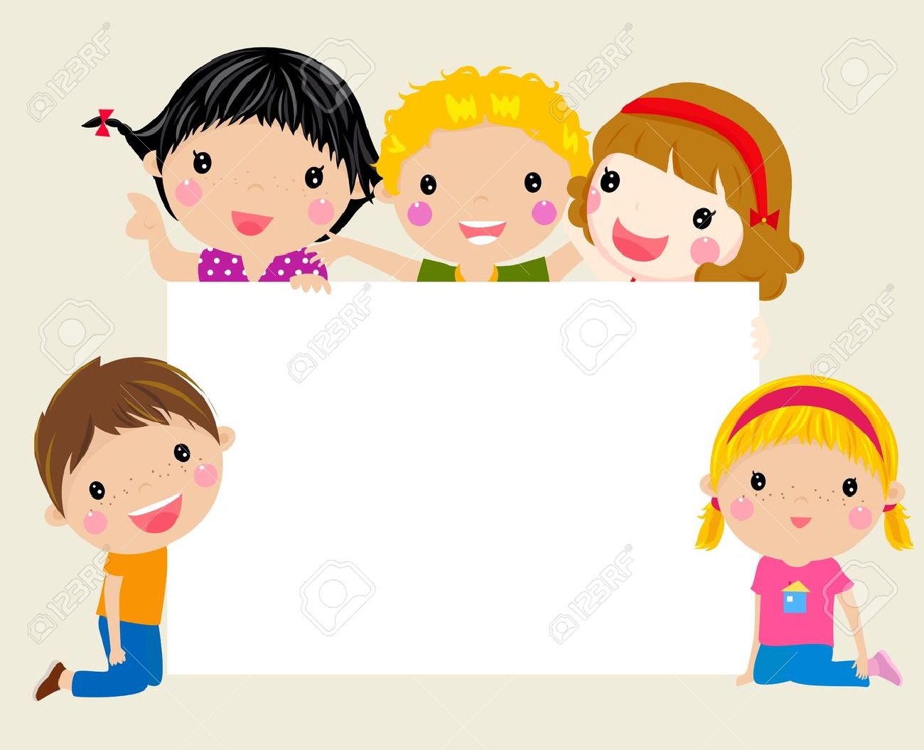 cute cartoon kids frame royalty free cliparts vectors and stock