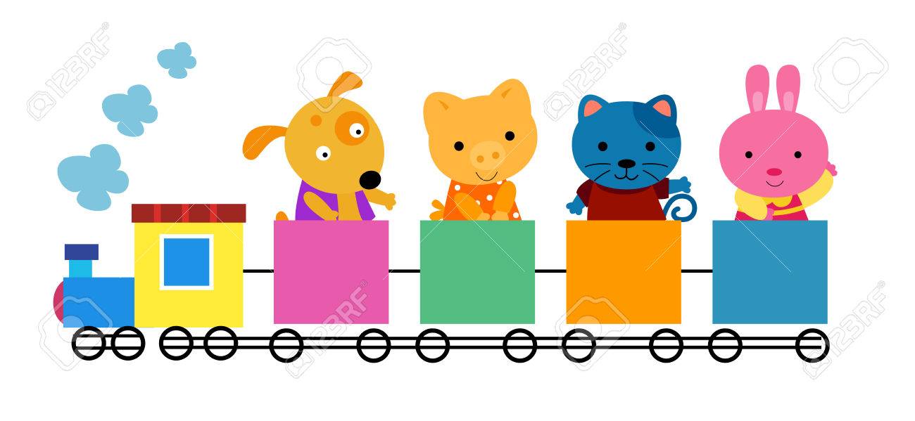 かわいい列車と動物 のイラスト素材 ベクタ Image かわいい列車と動物 のイラスト素材 ベクタ Image