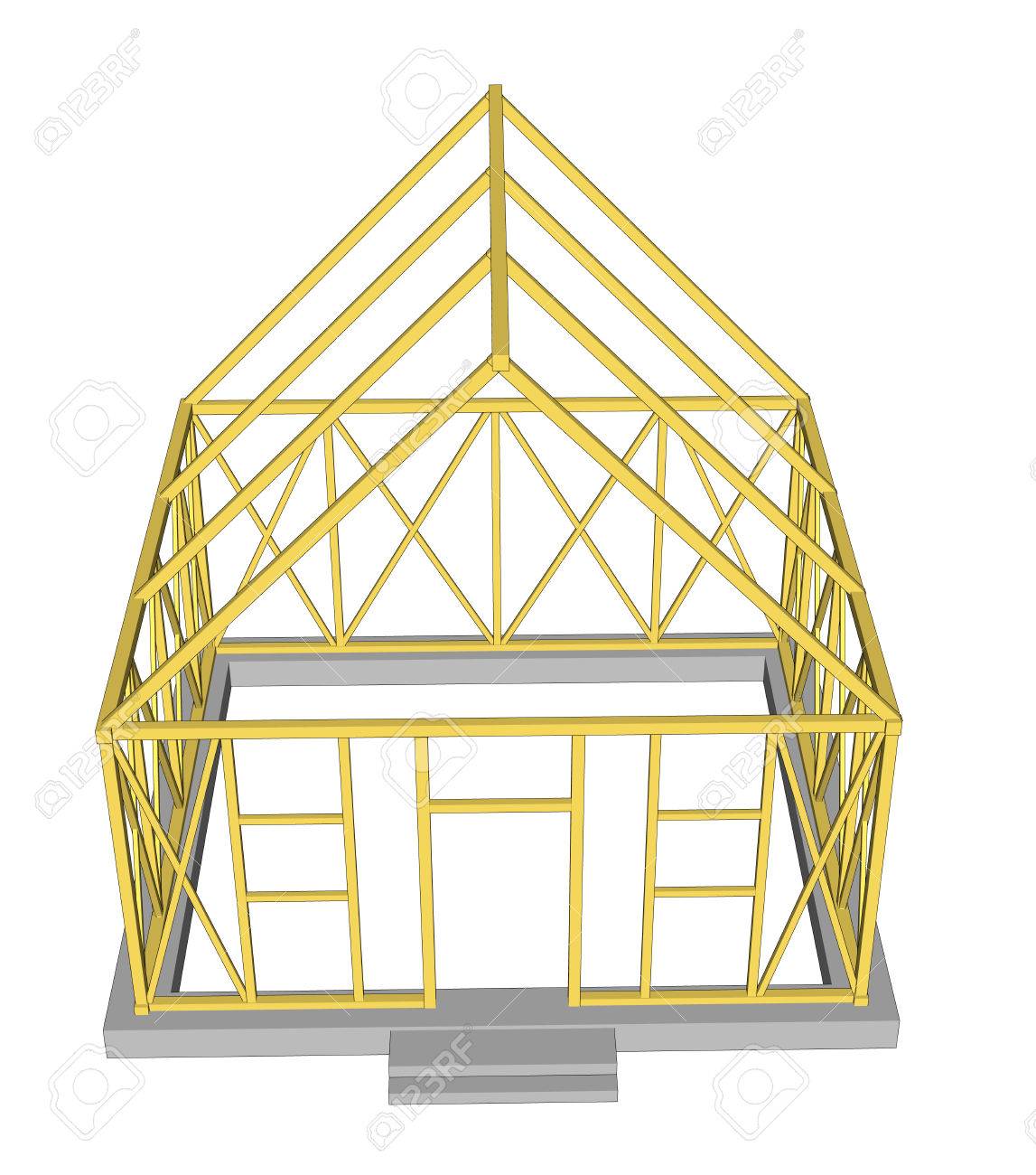 建設の家のベクター構造体 図 1 のイラスト素材 ベクタ Image