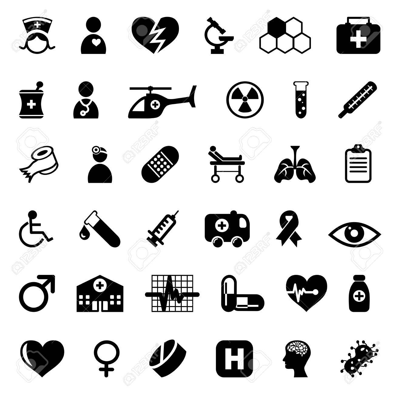 medical icons set royalty