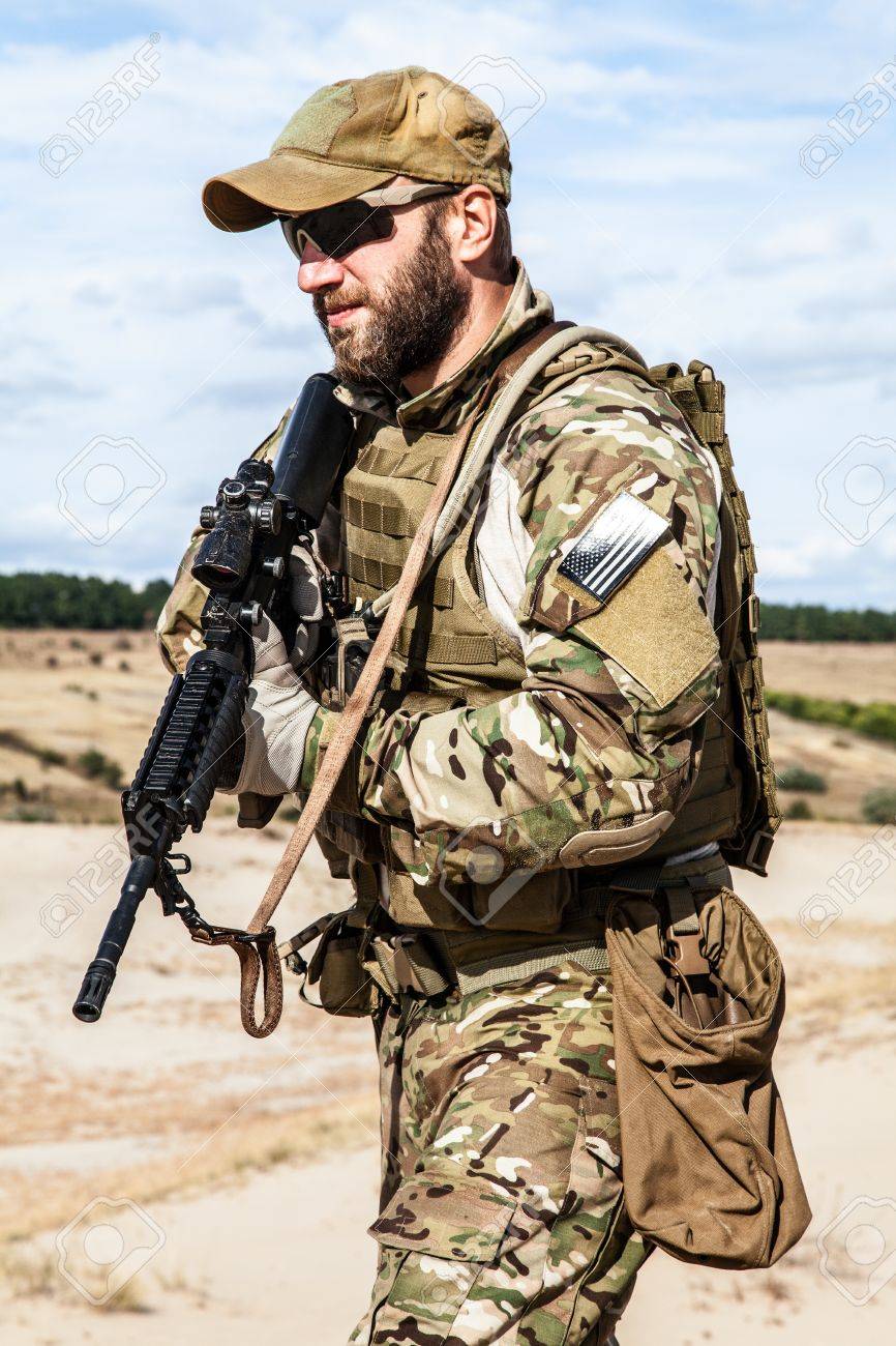 グリーン ベレー米国陸軍特殊部隊グループの兵士の写真素材・画像素材