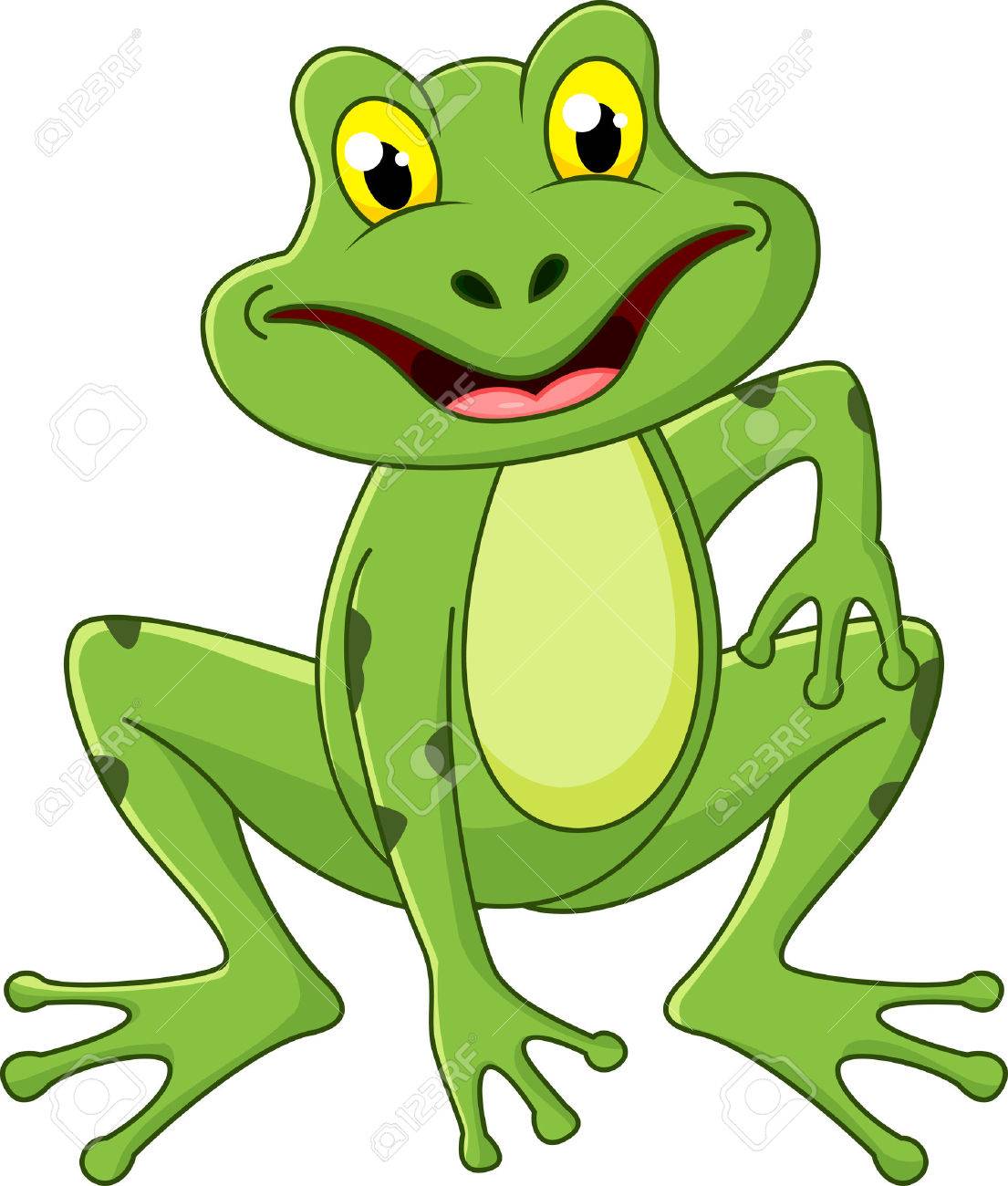 かわいいカエルの漫画 のイラスト素材 ベクタ Image