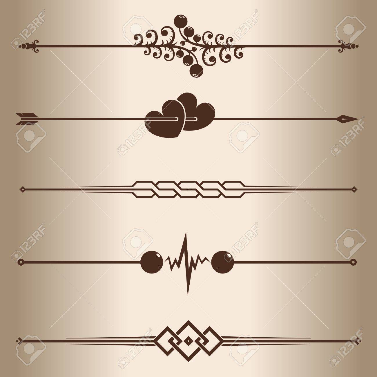 decorative lines elements for design decorative line dividers