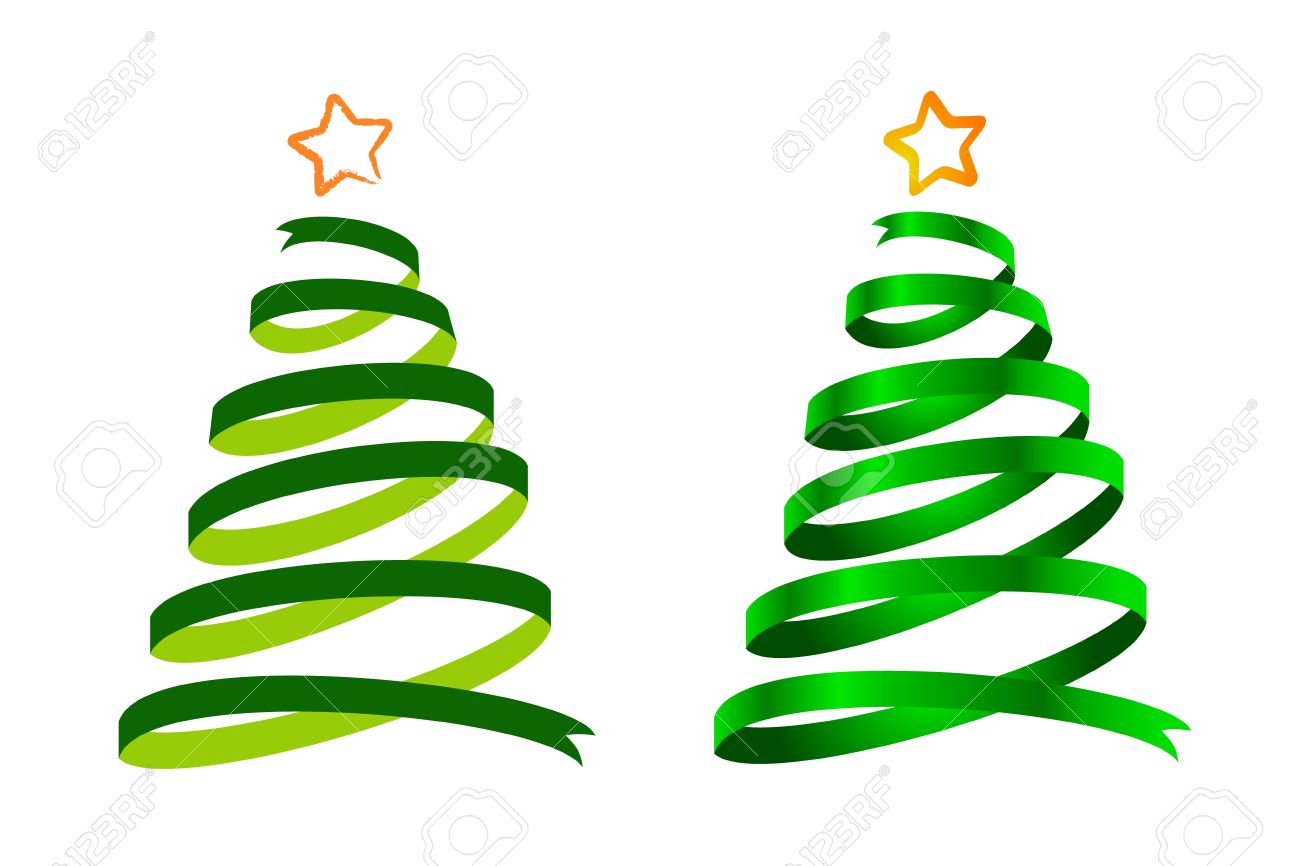 two green christmas ribbon