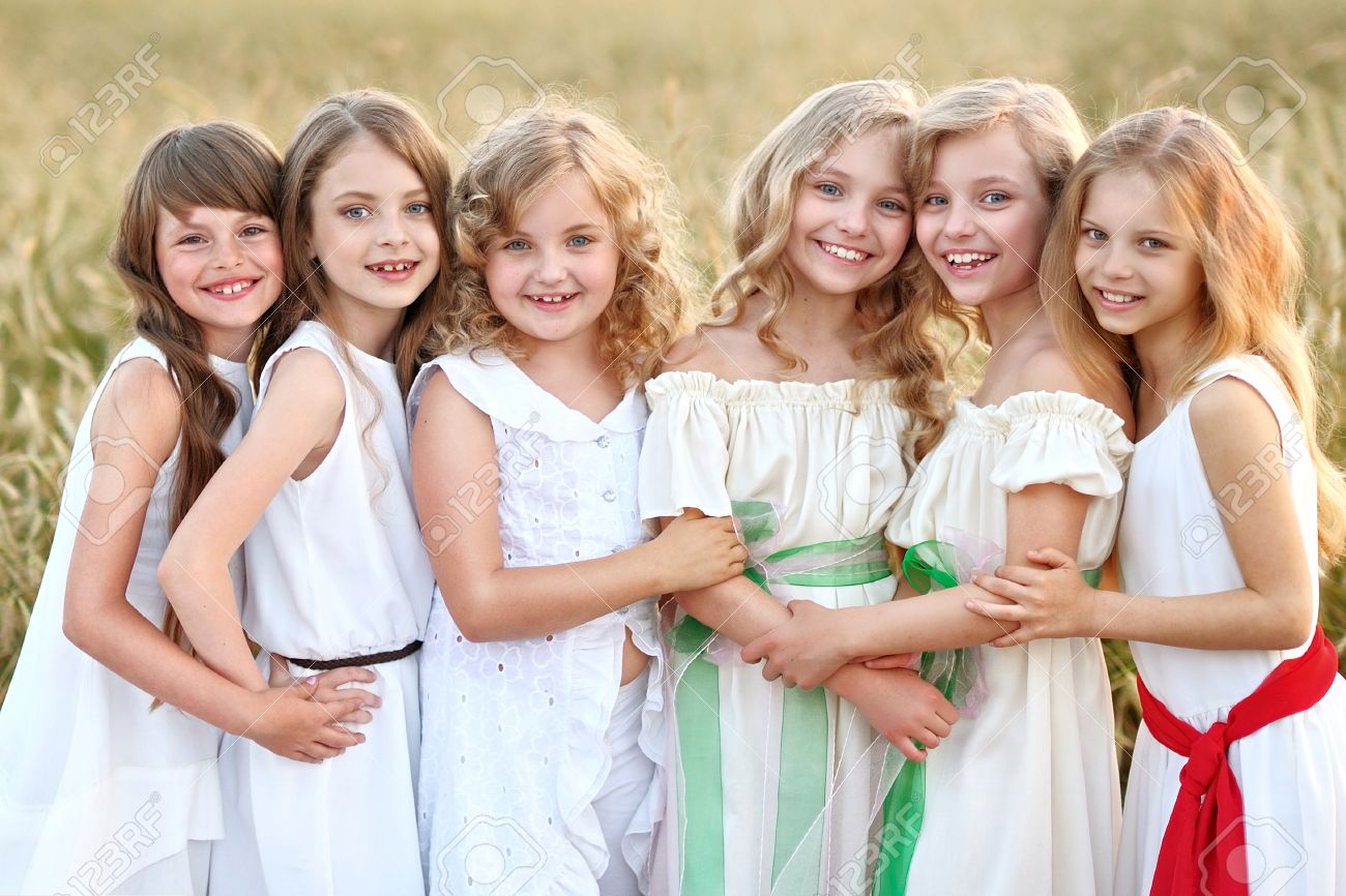 portrait of six little