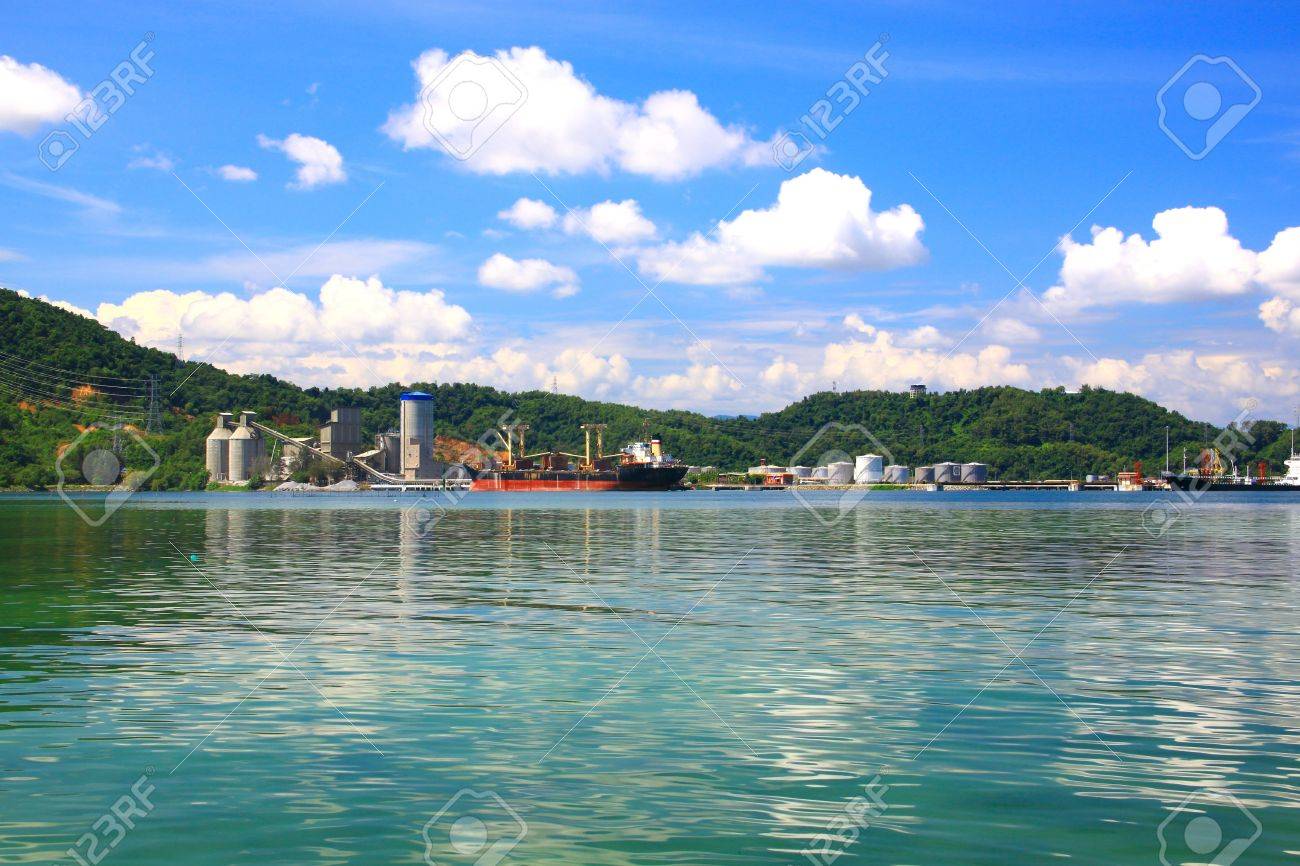 Panoramic View Of Sabah Port With Blue Sky At Sepanggar Kota Kinabalu Sabah Malaysia Stock Photo Picture And Royalty Free Image Image 10358515
