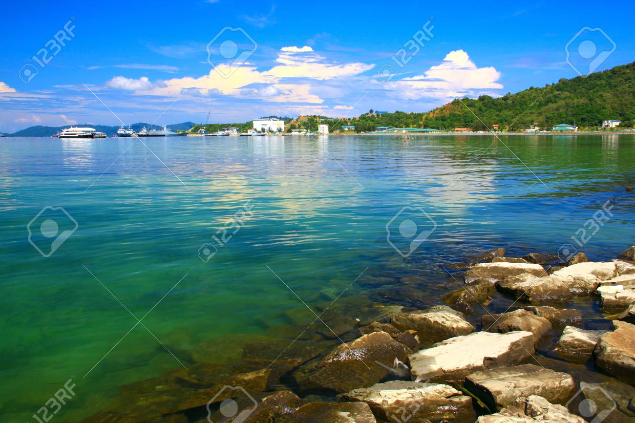 Panoramic View Of Sabah Port With Blue Sky At Sepanggar Kota Kinabalu Sabah Malaysia Stock Photo Picture And Royalty Free Image Image 10358518
