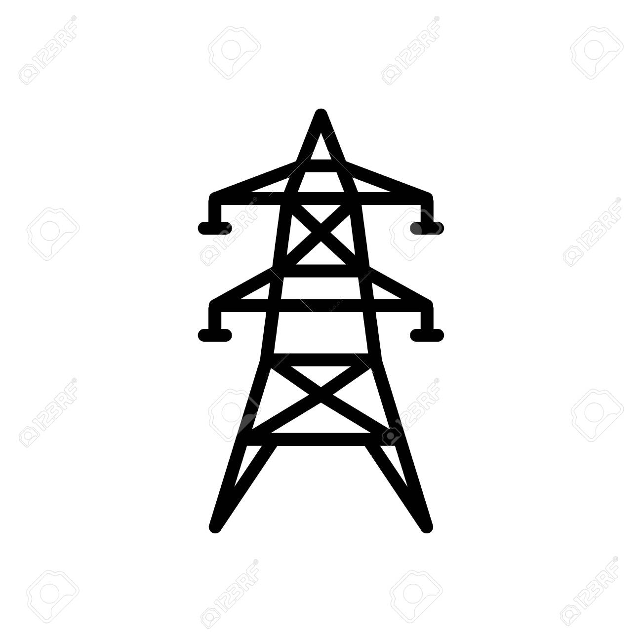 Electric tower icon flat vector template design trendy - 147091901 Electric tower icon flat vector template design trendy - 147091901
