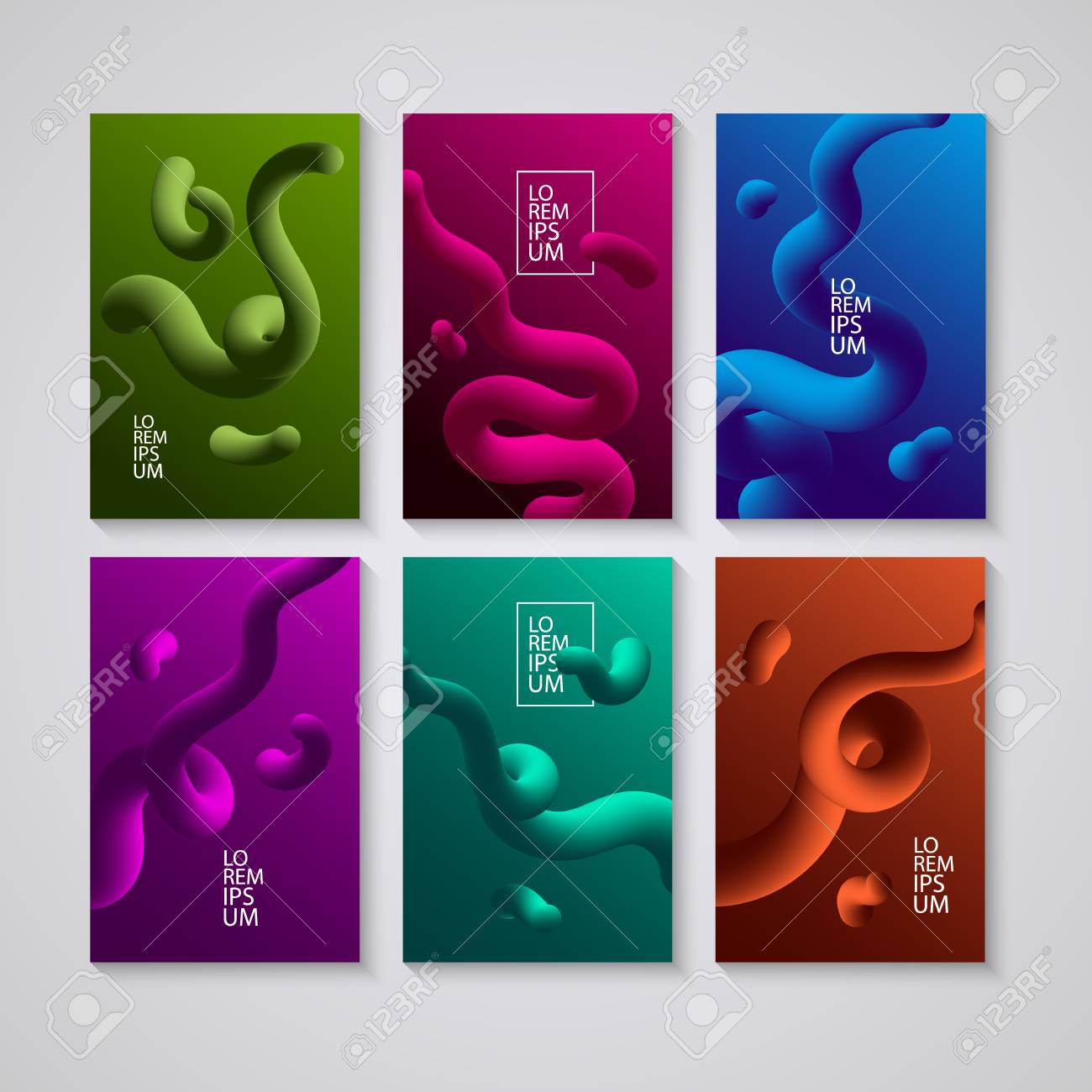 カバー デザイン 液体のカラフルな図形の背景 未来的なデザインのポスターです のイラスト素材 ベクタ Image 6190