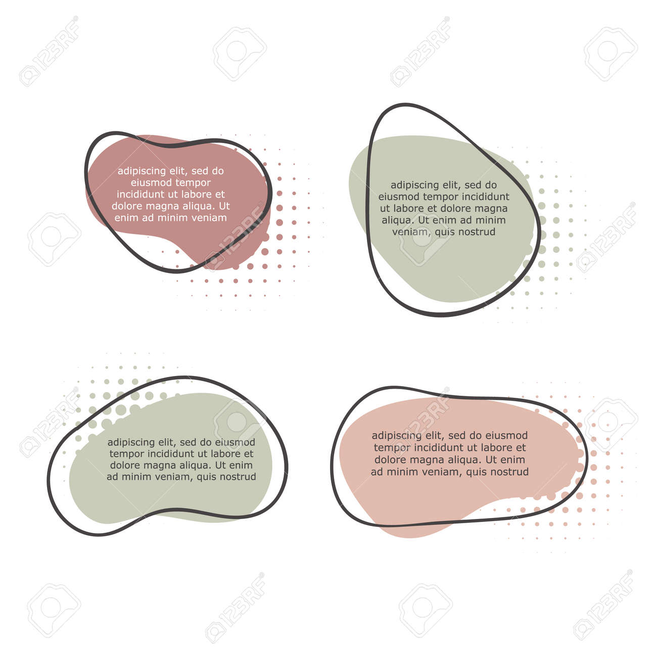 Set of modern abstract vector banners. Flat geometric shapes of different colors with black outline in memphis design style. Template ready for use in web or print design, Vector format - 170709802 Set of modern abstract vector banners. Flat geometric shapes of different colors with black outline in memphis design style. Template ready for use in web or print design, Vector format - 170709802