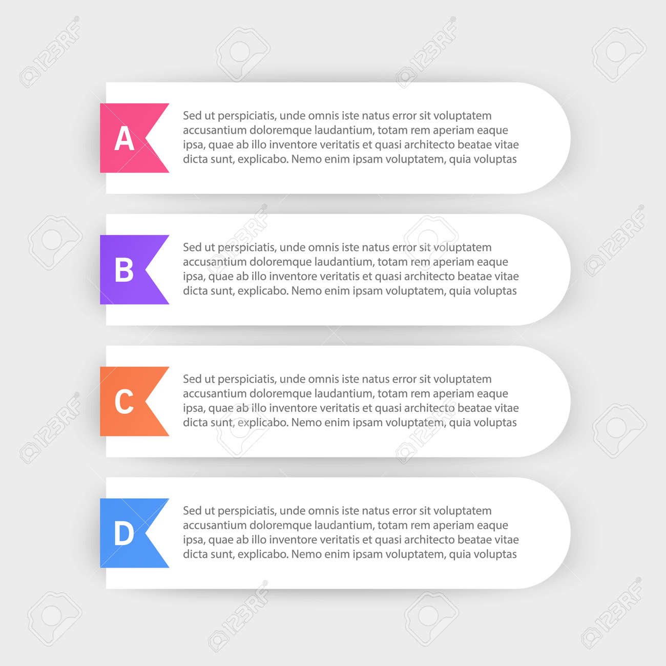 Infographic design template with icons and 4 options or steps. Can be used for process diagram, presentations, workflow layout or banner, Vector illustrations - 171657237 Infographic design template with icons and 4 options or steps. Can be used for process diagram, presentations, workflow layout or banner, Vector illustrations - 171657237