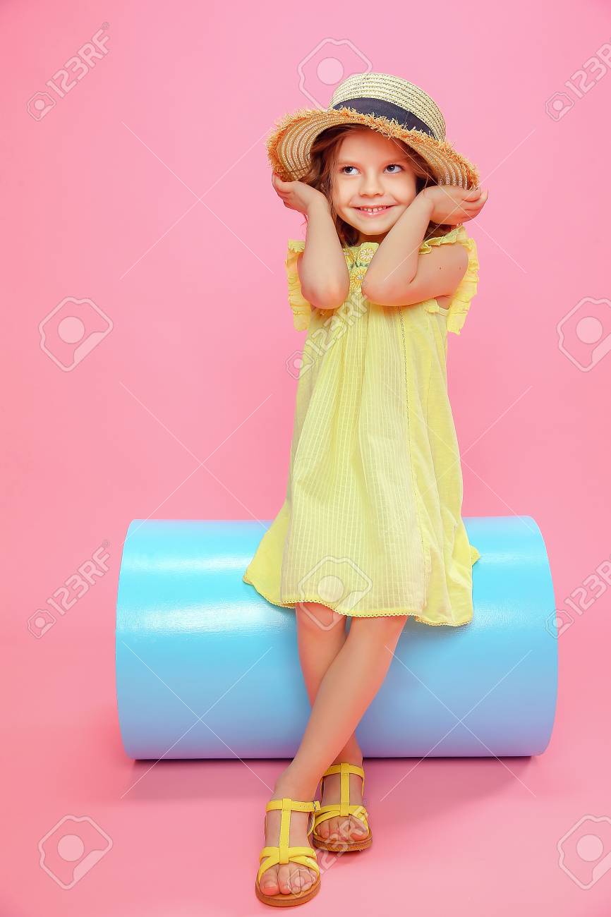 little girl wearing sandals