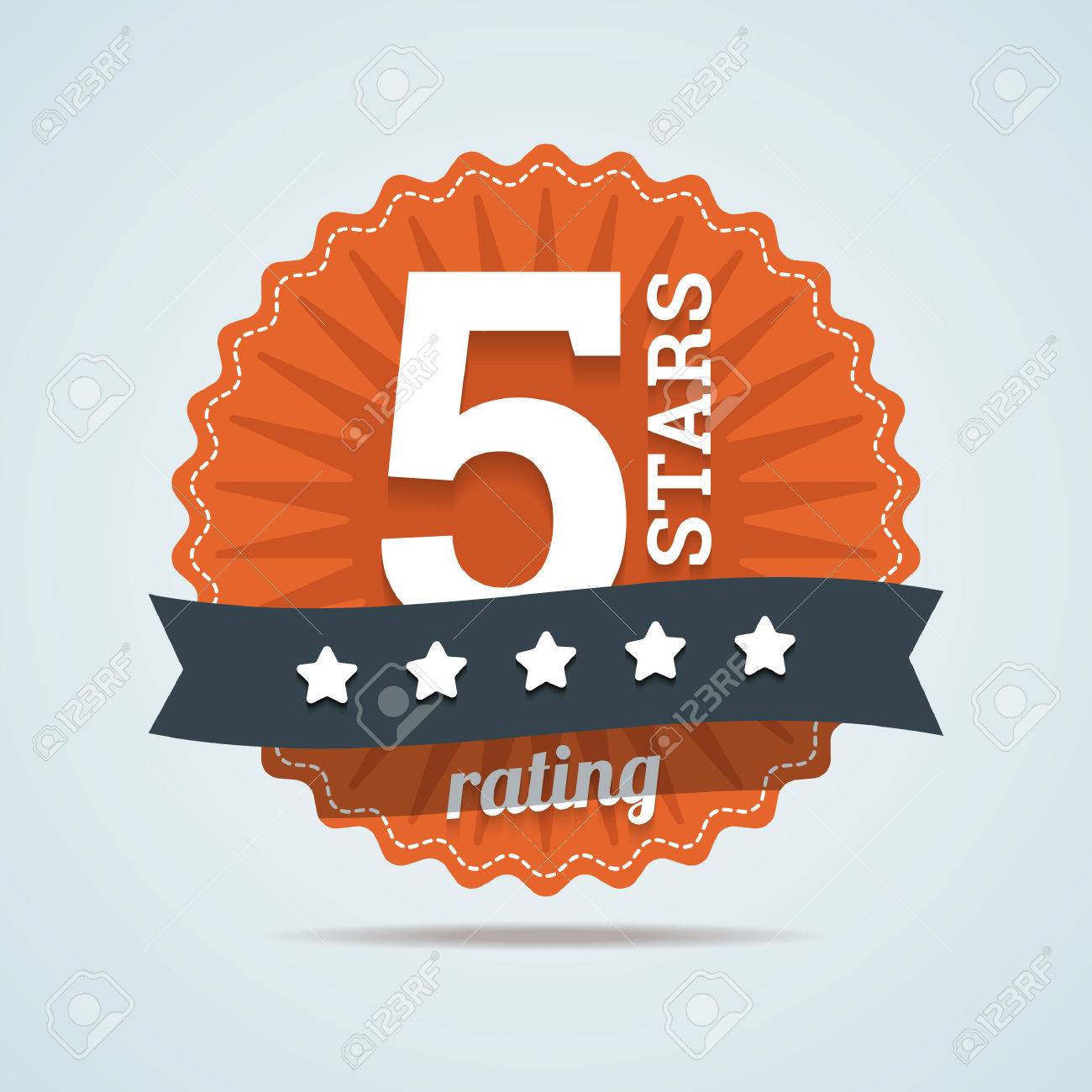 5 つ星評価サインイン フラット スタイル のイラスト素材 ベクタ Image