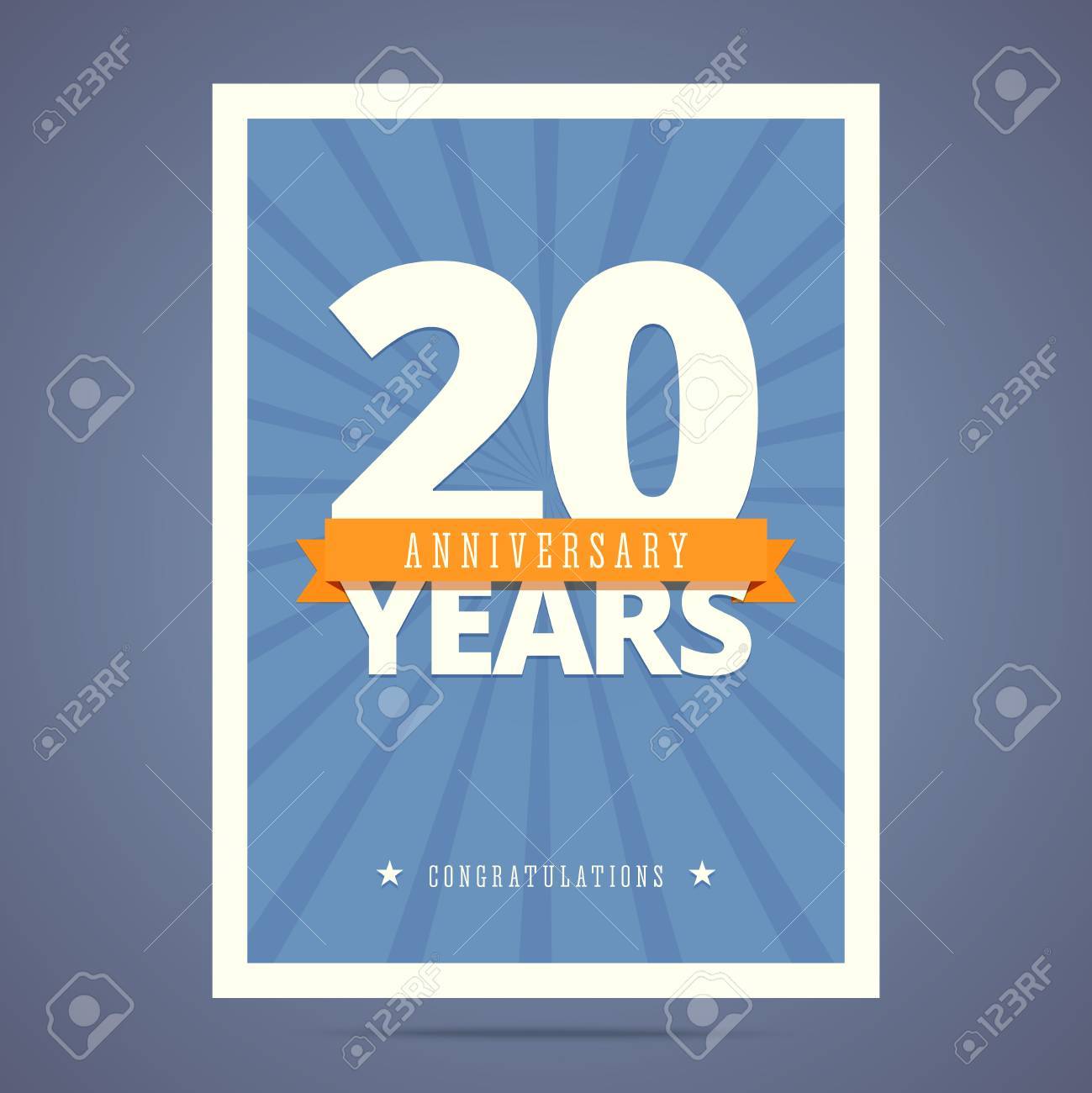 Carte D Anniversaire De 20 Ans Modele D Affiche Clip Art Libres De Droits Vecteurs Et Illustration Image 58076574