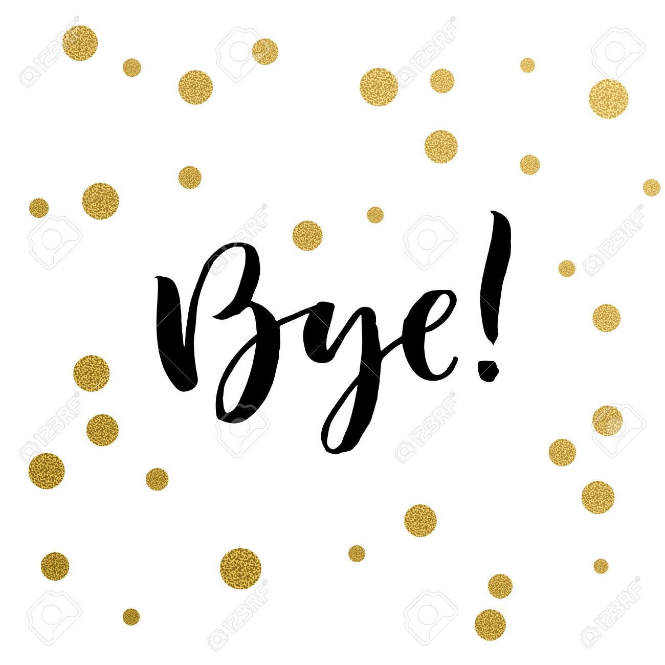 calligraphy print bye golden