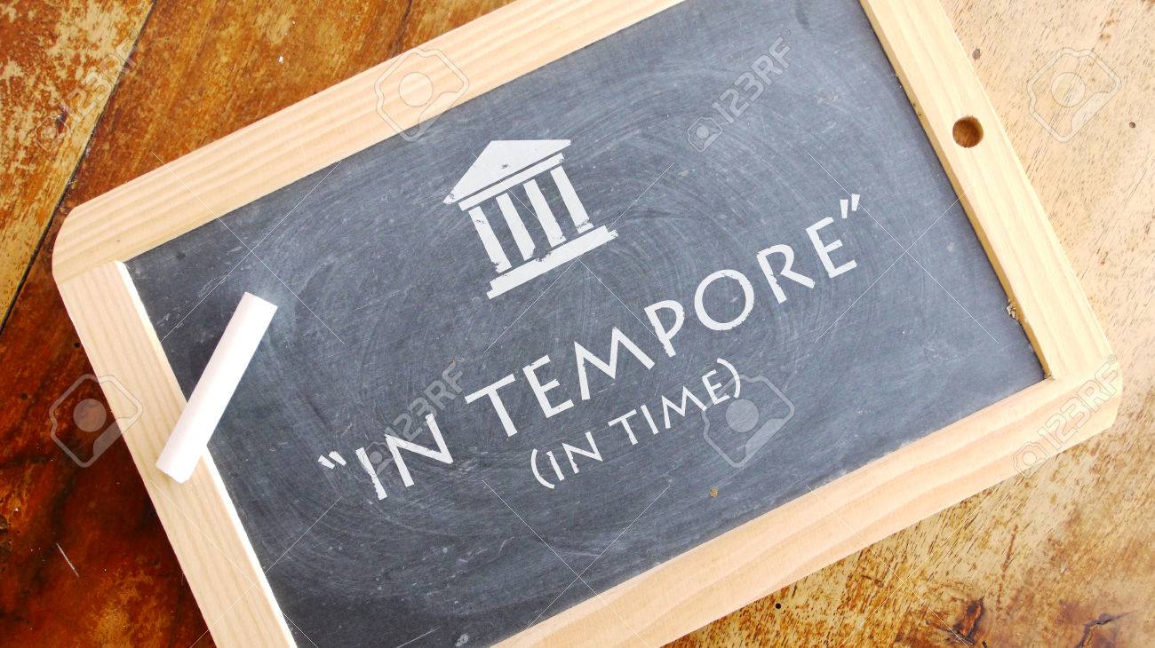 Immagini Stock In Tempore Una Frase Latina Che Significa In Time Universita Di Houston Motto Image 62059282