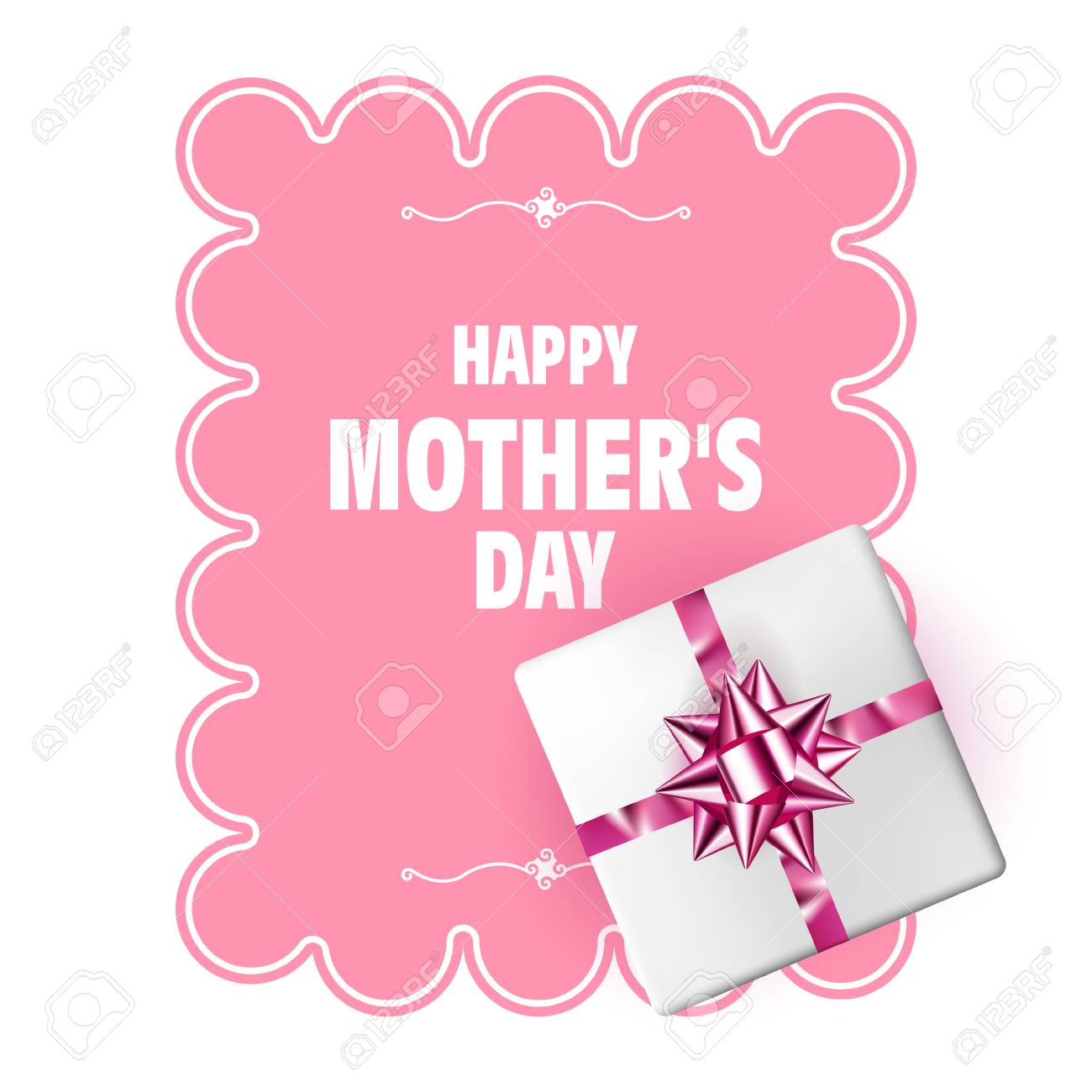 happy mothers day vector mother s day template with gift box