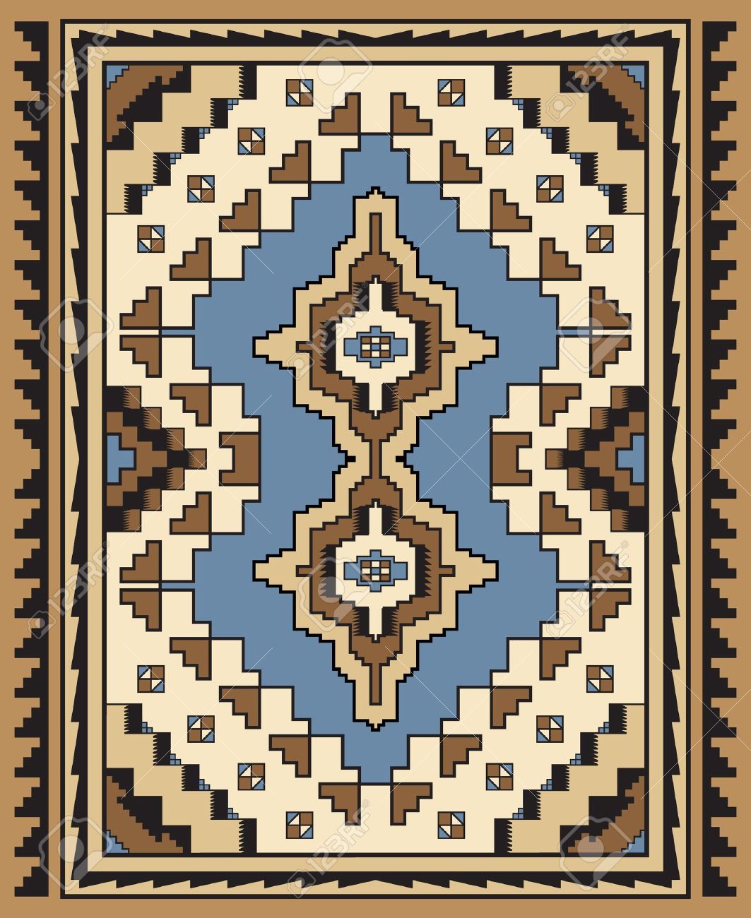 Geometric Ornamental Carpet Design Stock Vector Geometric Ornamental Carpet Design Stock Vector