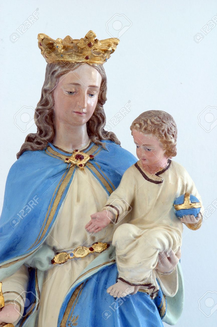 blessed virgin mary with baby jesus stock photo picture and royalty