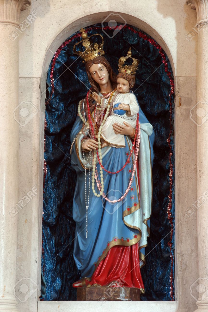 blessed virgin mary with baby jesus stock photo picture and royalty