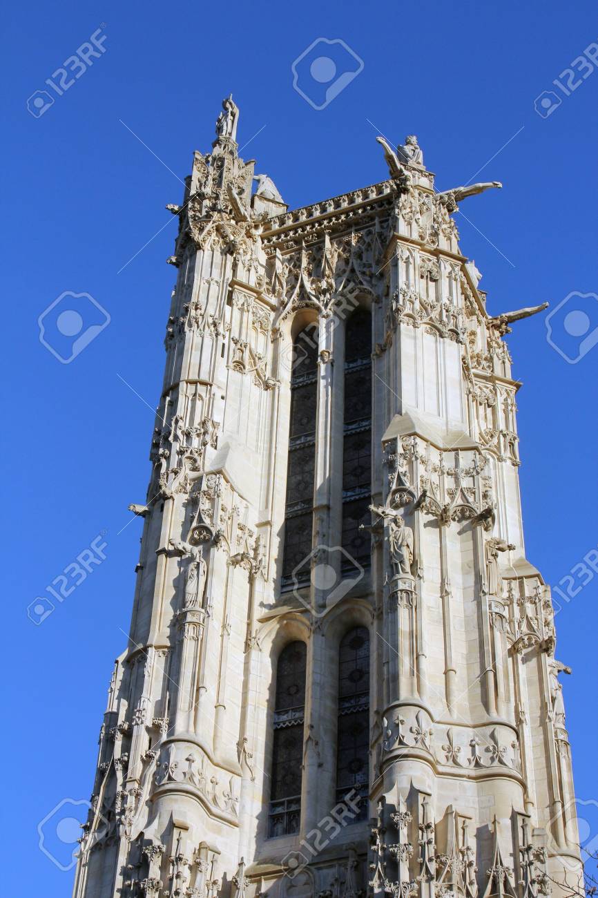 サン ジャック塔 パリ フランス の写真素材 画像素材 Image