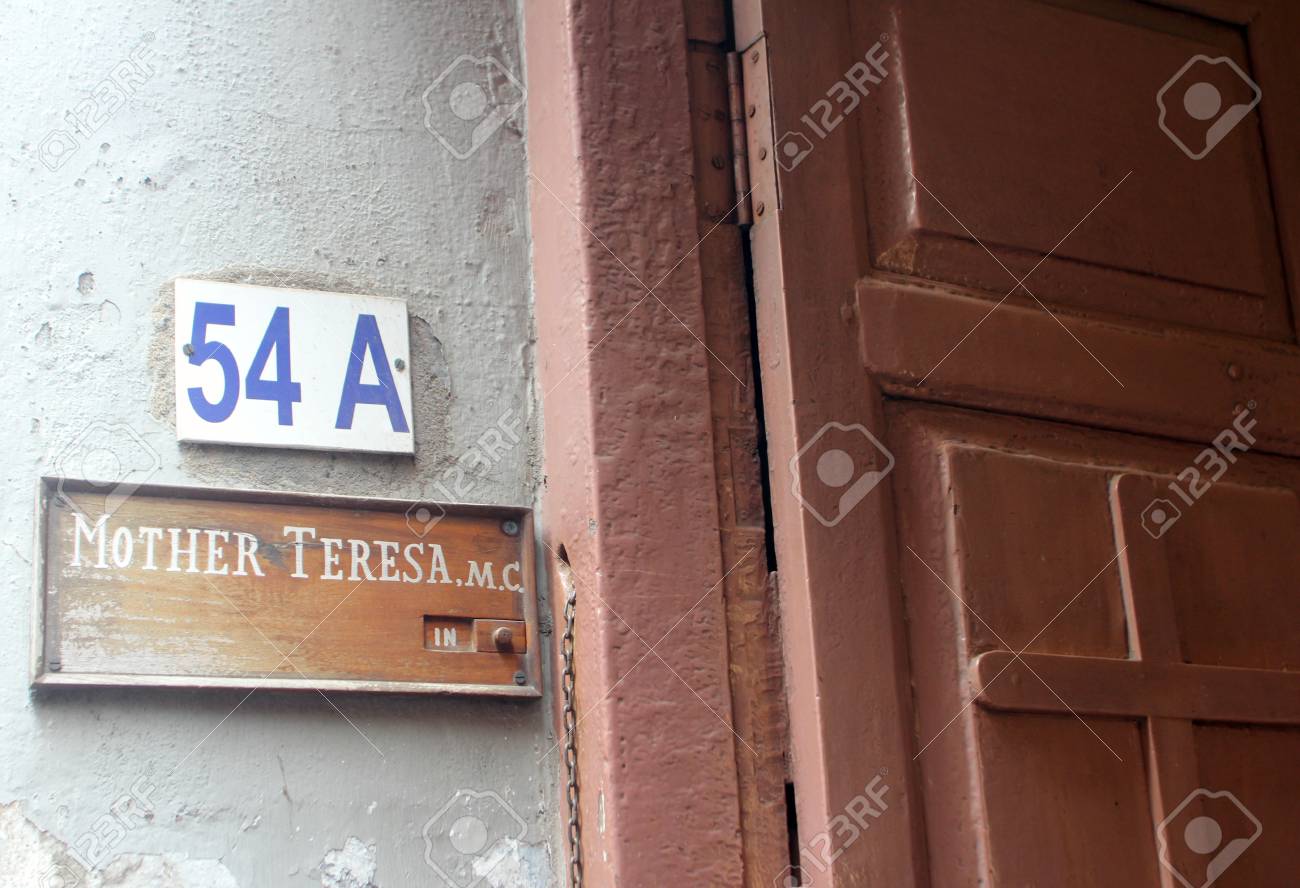 Sign On The Entrance To Mother House The Residence Of Mother