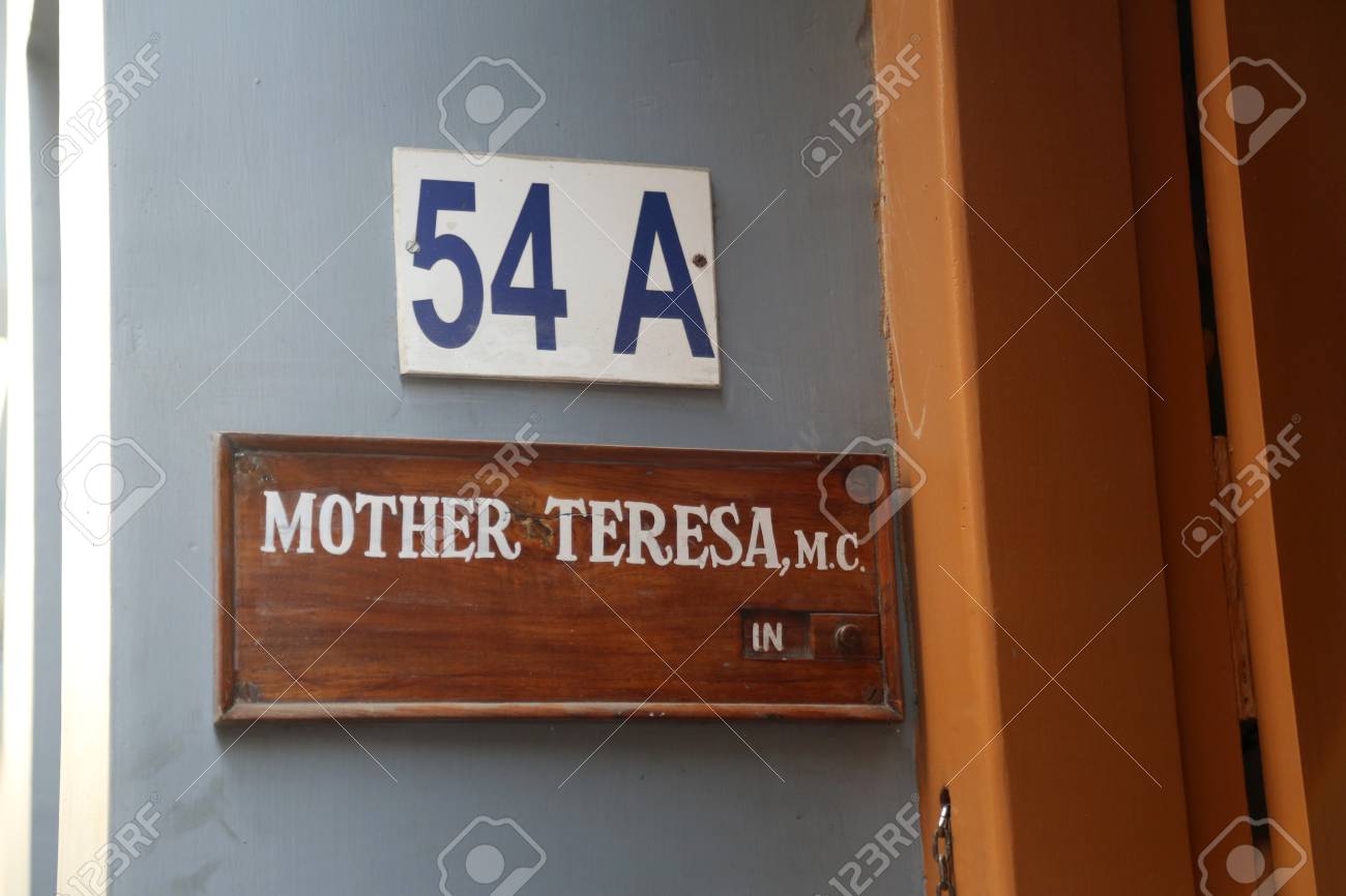 Sign On The Entrance To Mother House The Residence Of Mother