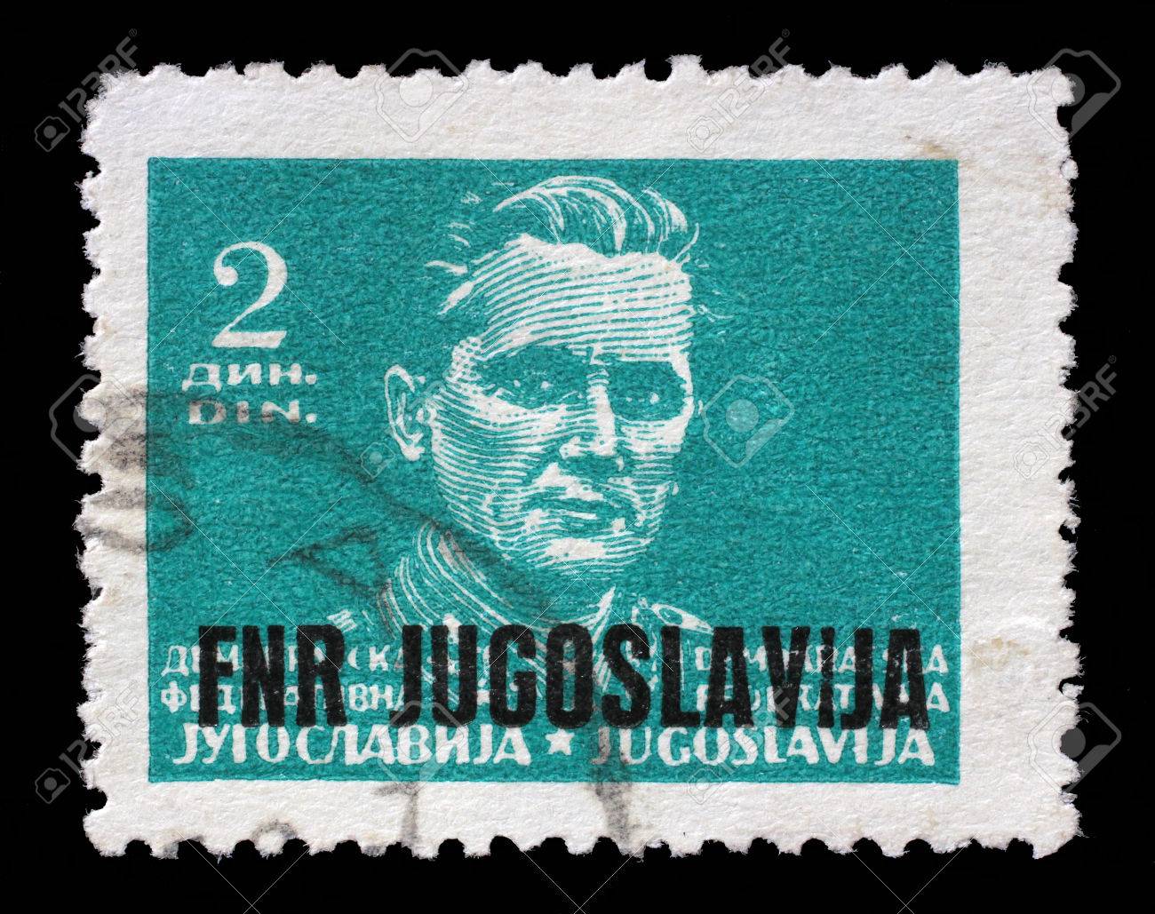 切手がユーゴスラビア連邦民主共和国で印刷された 1945年年頃元帥 Josip Broz チトーを示しています の写真素材 画像素材 Image 切手がユーゴスラビア連邦民主共和国で印刷された 1945年年頃元帥 Josip Broz チトーを示しています の写真素材 画像素材 Image