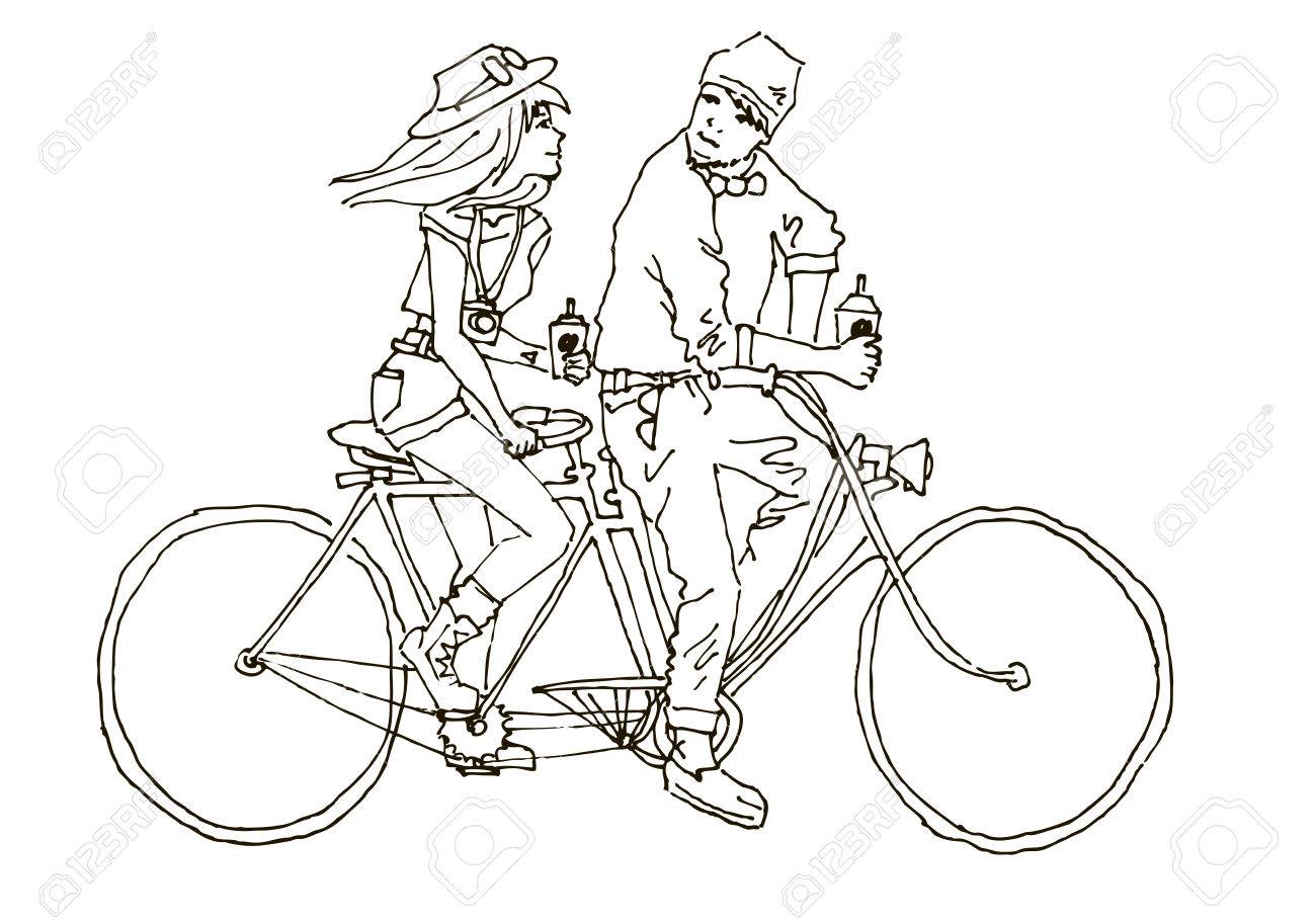 boy and girl on cycle