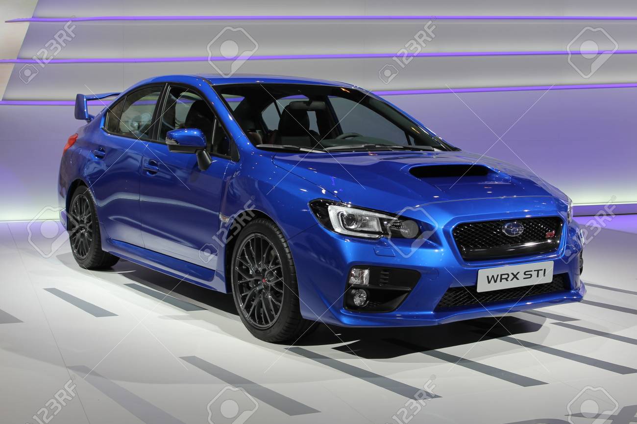 ジュネーブ スイス連邦共和国 3 14年 14年スバル Wrx Sti 84 国際ジュネーブ モーター ショー ジュネーブ スイス連邦共和国でディスプレイ上の 3 月します の写真素材 画像素材 Image