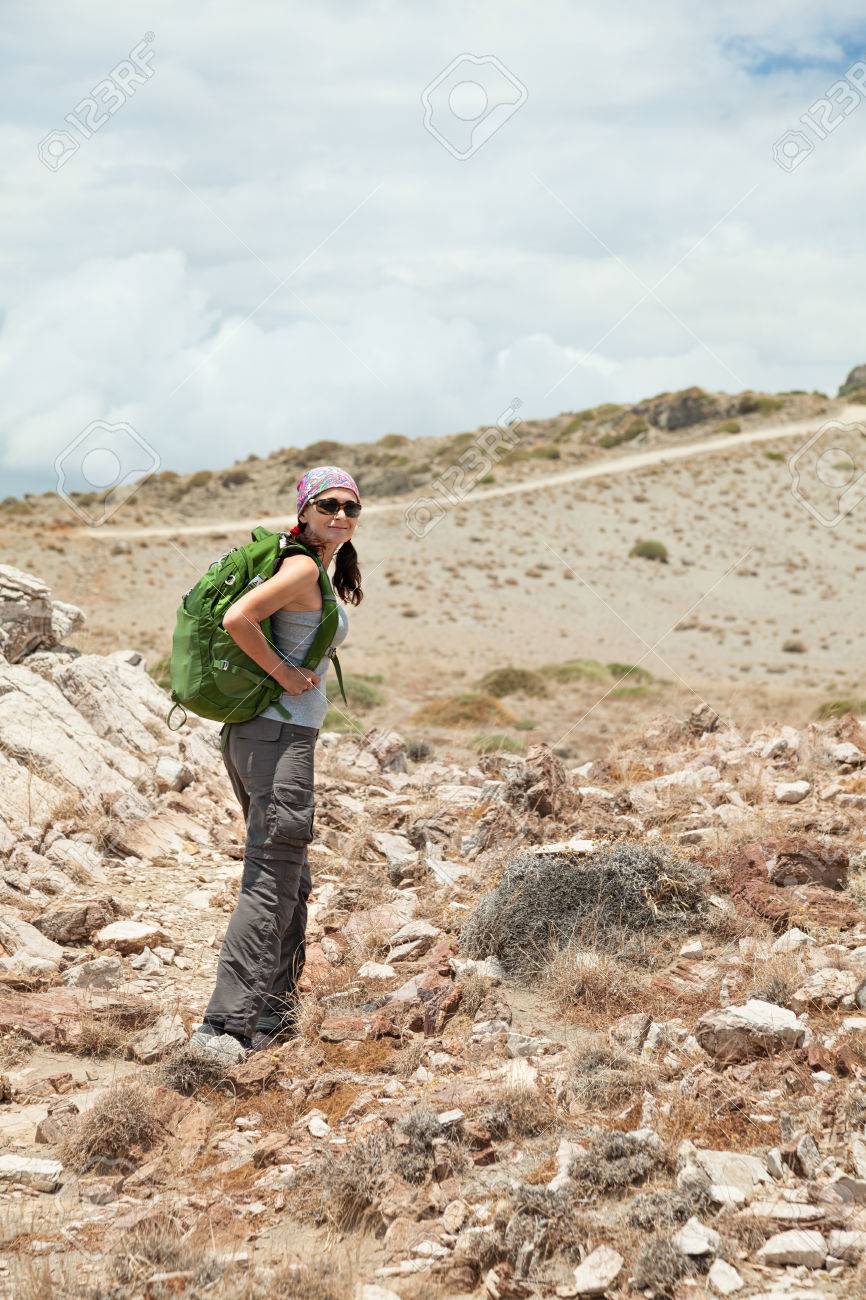 Hiking Woman Brunette Hiking Woman Brunette