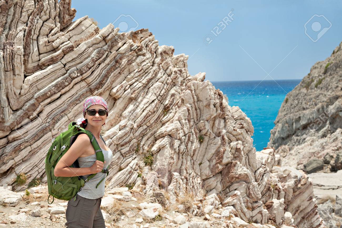 Hiking Woman Brunette Hiking Woman Brunette