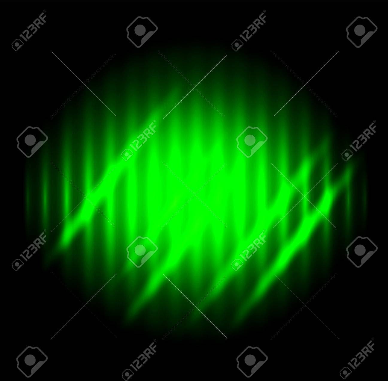 黒の背景に緑色光の効果をぼかし の写真素材 画像素材 Image