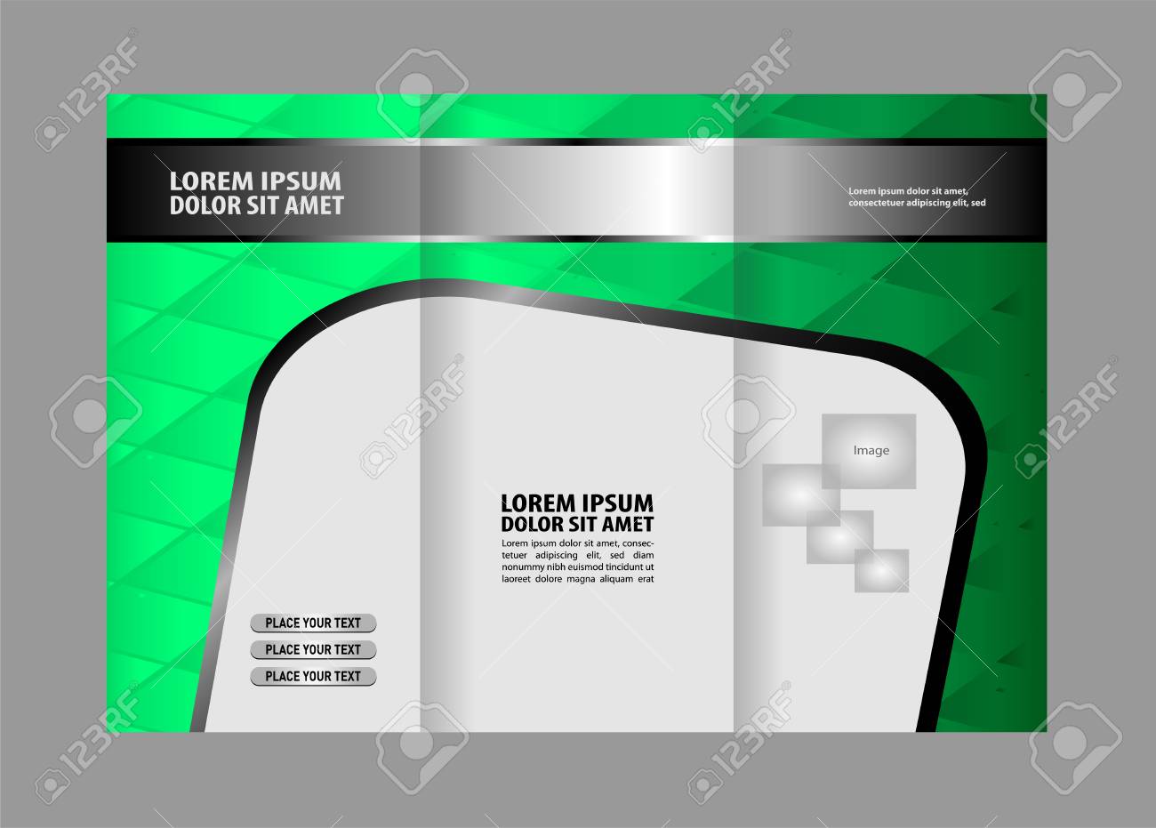 business tri fold flyer template corporate brochure or cover